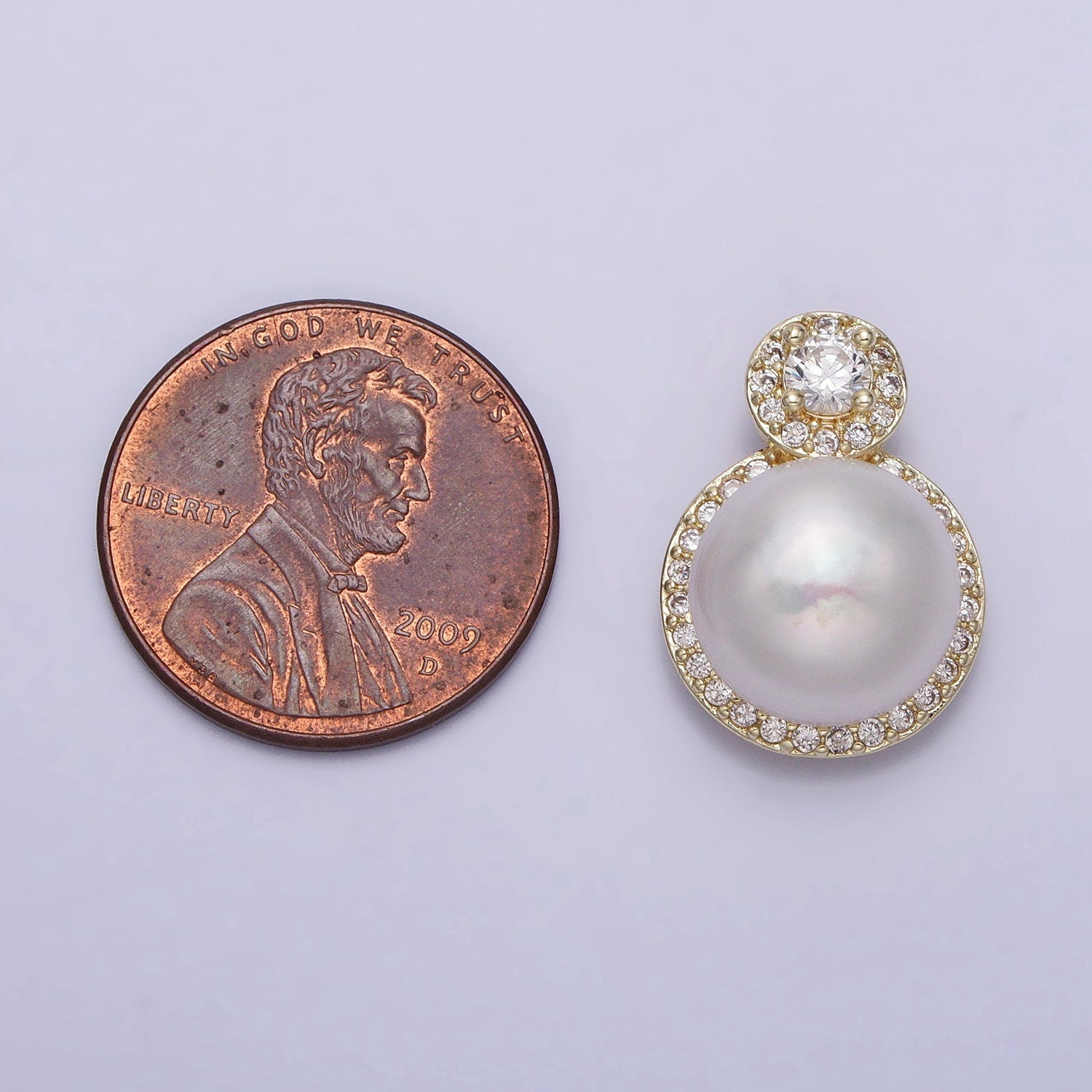Minimalist Round Pave Genuine Shell Pearl Pendant Minimalist Bridal Wedding Jewelry, Micropave CZ Pearl Pendant For DIY Jewerly Making aa412