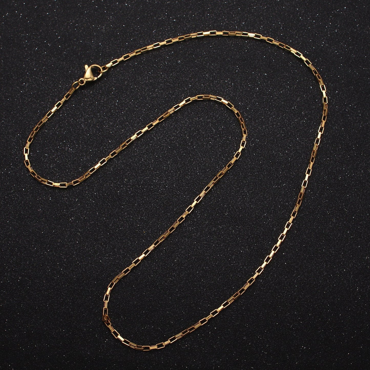 17.7 Inch Stainless Steel Paperclip Finished Unisex Chain, Ready to Wear Stainless Tiny link Chain for Necklace component Supply WA1696