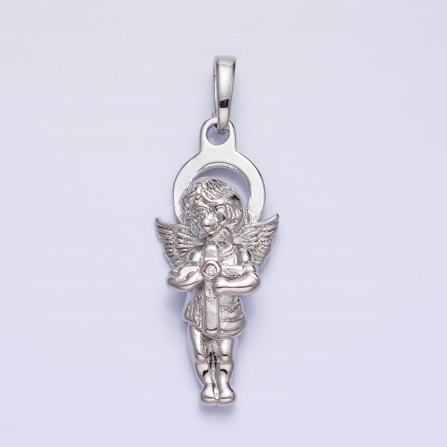 16K Gold Fill Guardian Angel Charm Cherub Pendant Baby Angel Charm Pendant for Protection Pendant DIY Jewelry Making Supply AA303