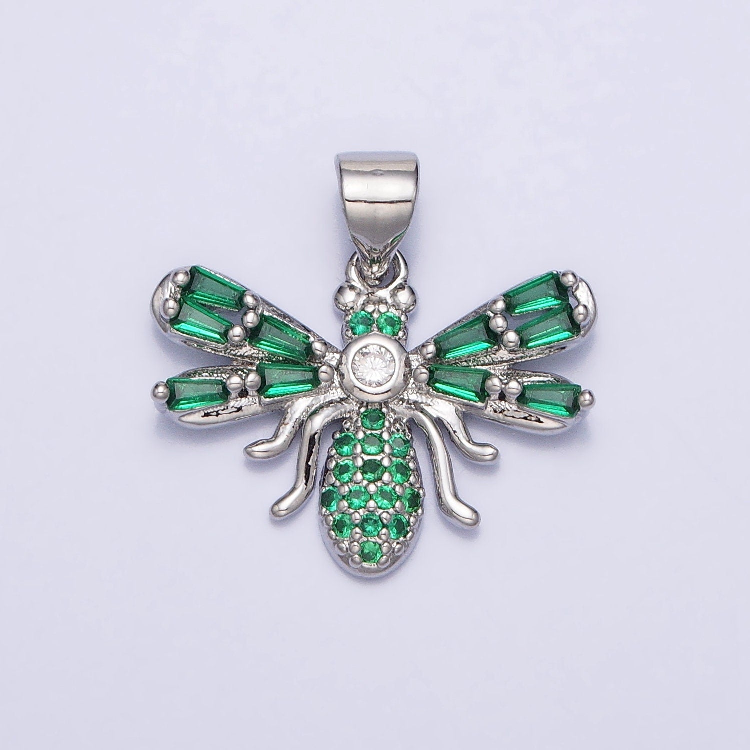 16K Gold Filled Fly Charm Insect Pendant Spirit Animal Micro Pave Mosquito Charm Pendant AA382 AA383