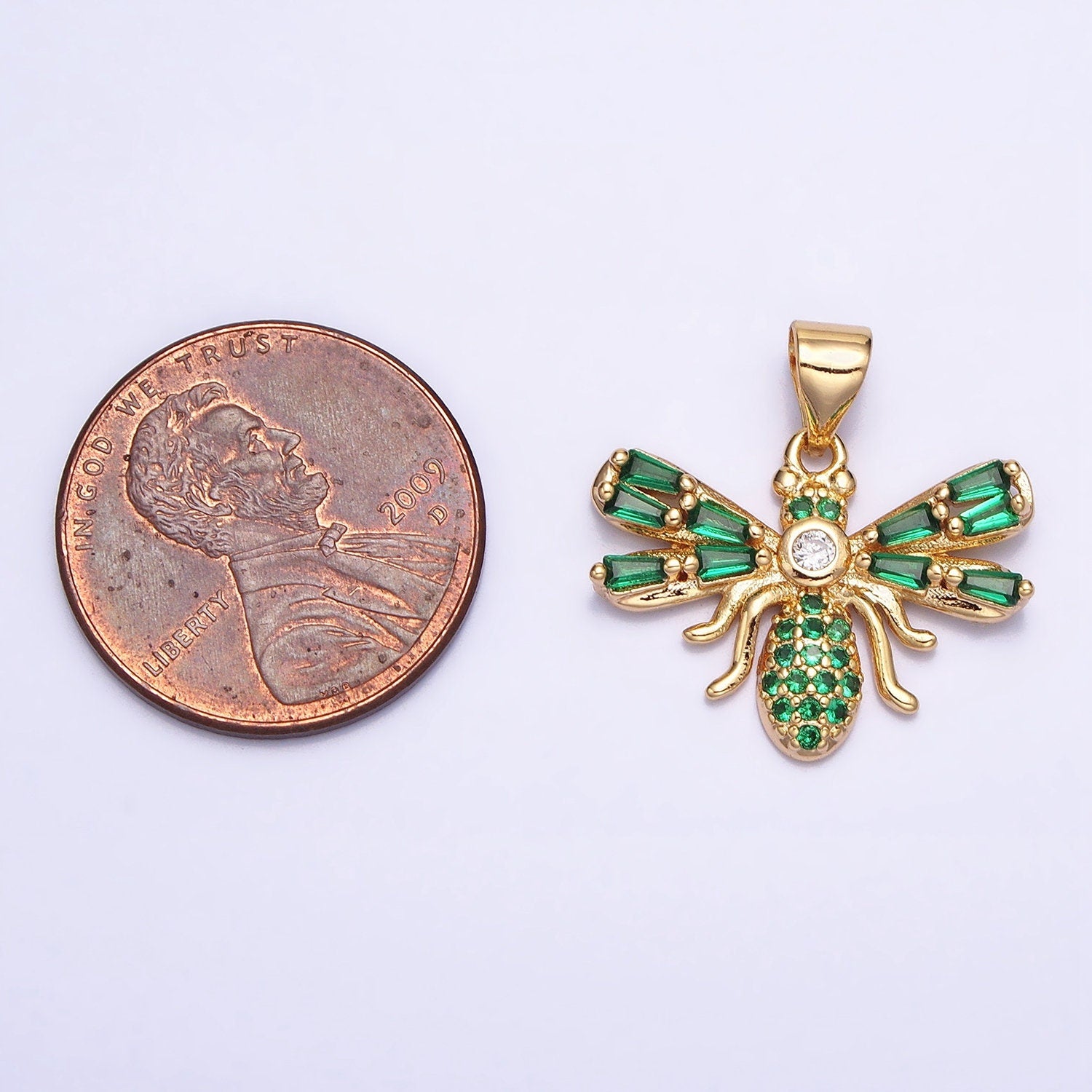 16K Gold Filled Fly Charm Insect Pendant Spirit Animal Micro Pave Mosquito Charm Pendant AA382 AA383
