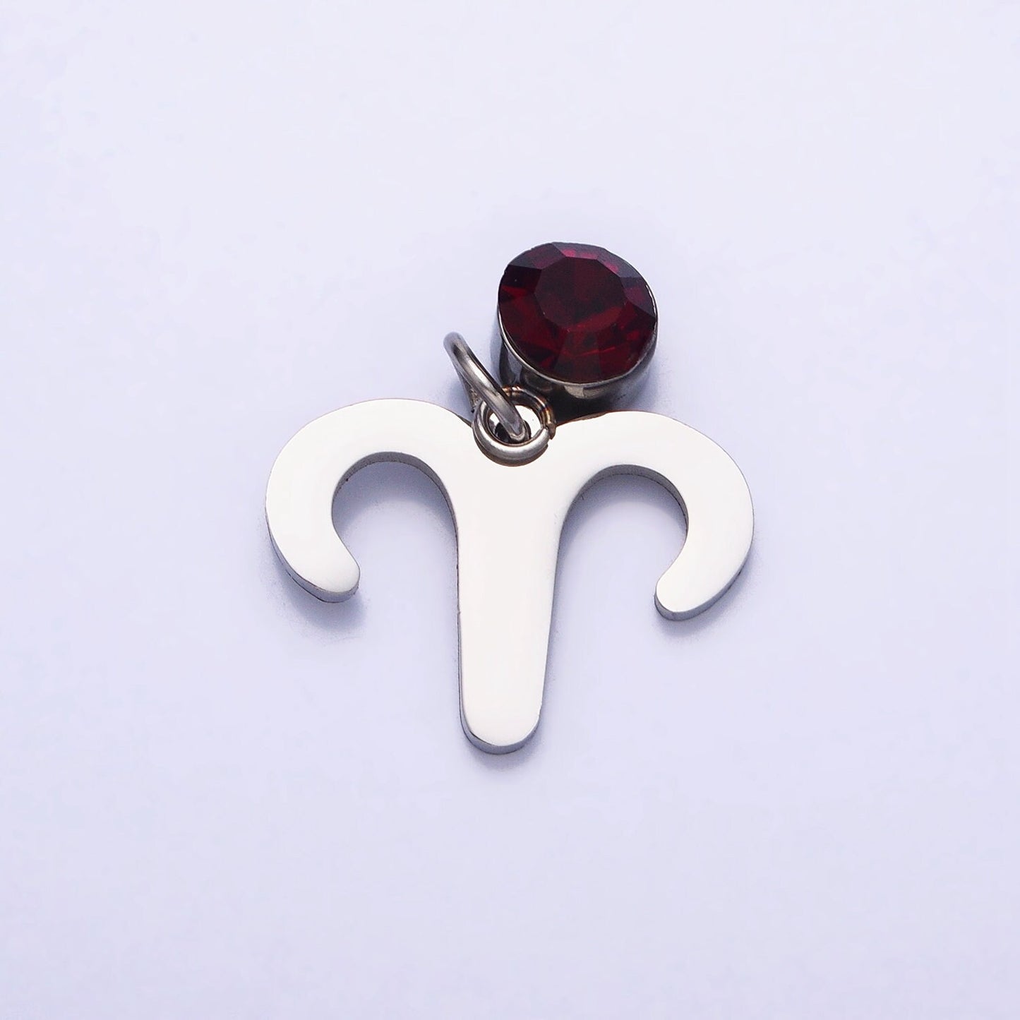 Add on Small Stainless Steel Zodiac Charms Birthstone CZ Astrological Zodiac Signs Symbols, Birthday Personalized Horoscope Charm