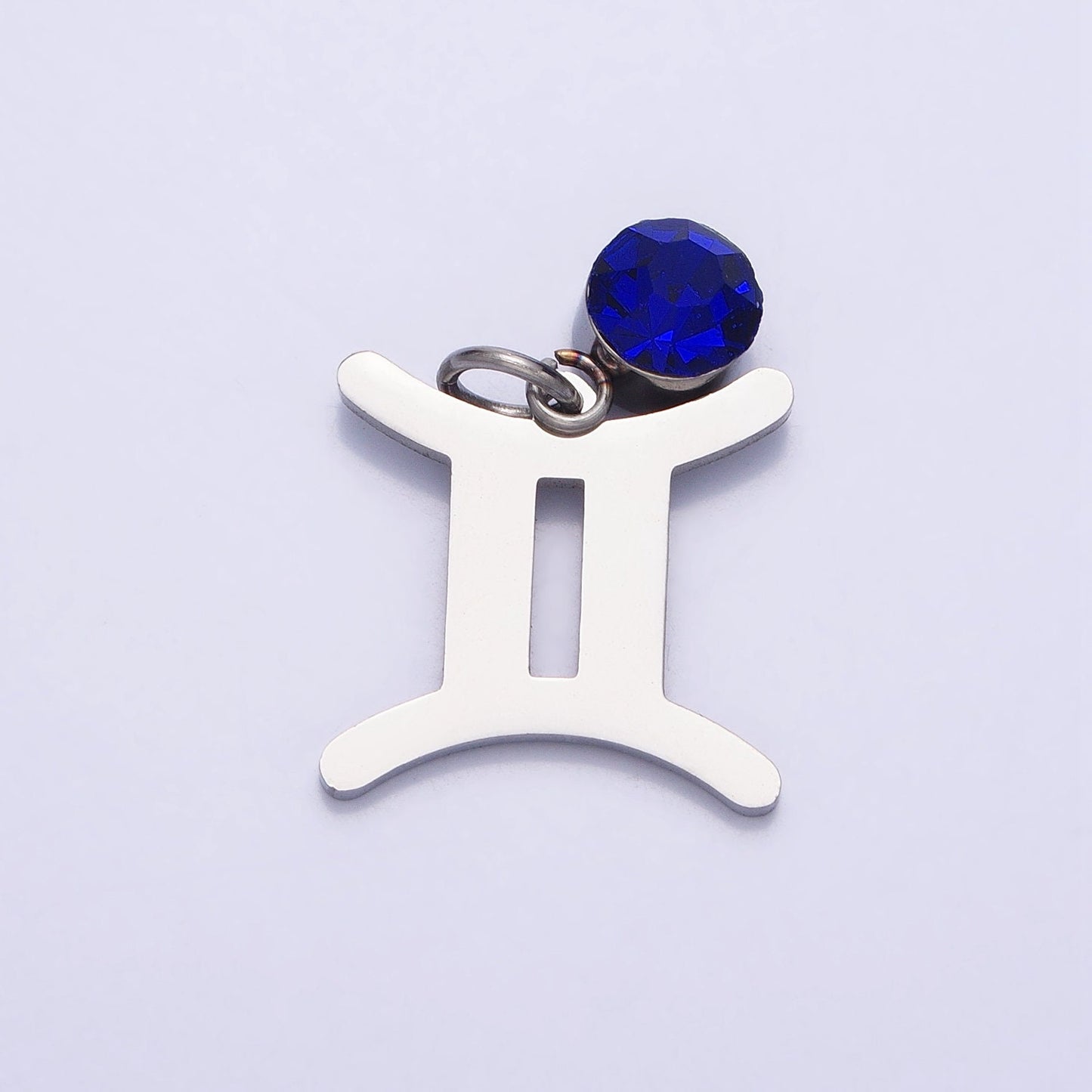 Add on Small Stainless Steel Zodiac Charms Birthstone CZ Astrological Zodiac Signs Symbols, Birthday Personalized Horoscope Charm