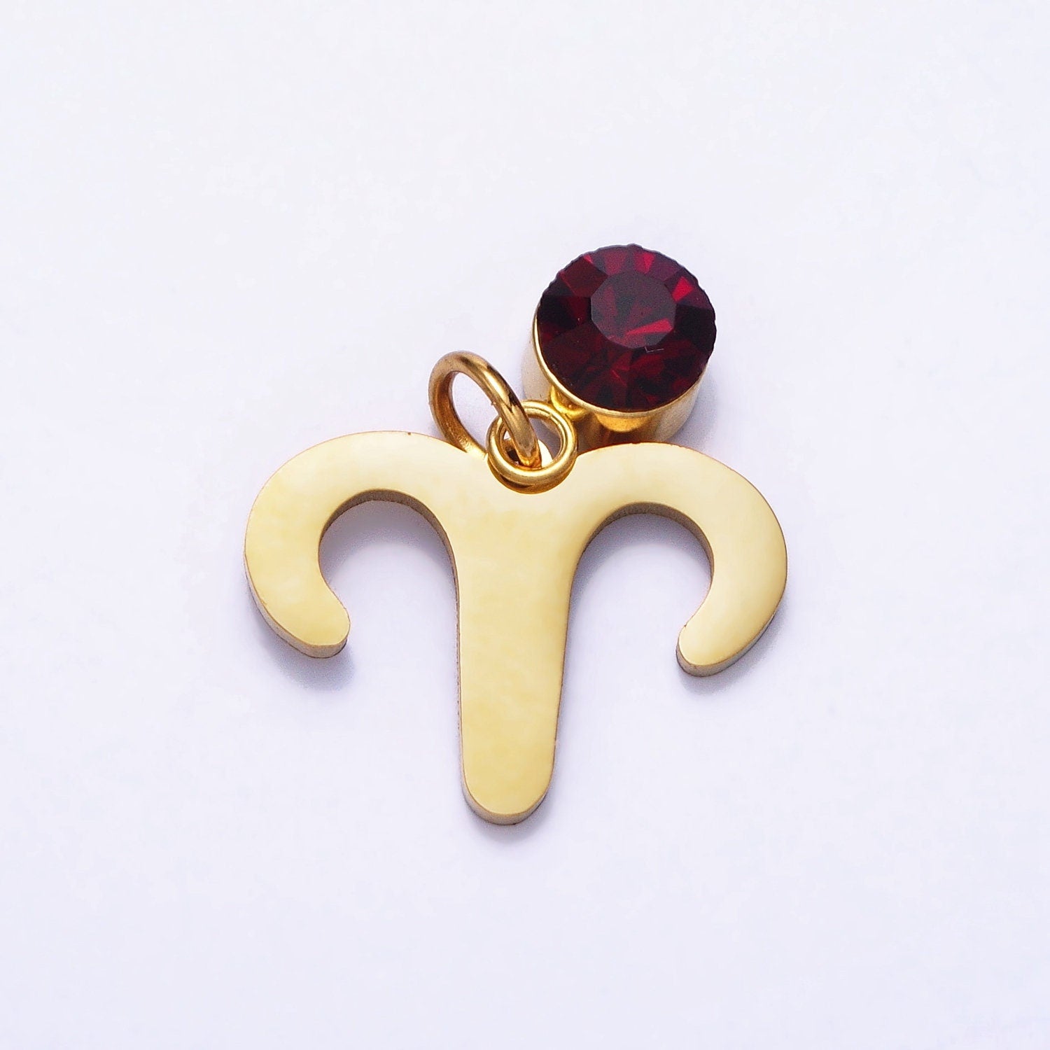 Add on Small Gold Zodiac Charms Birthstone CZ Astrological Zodiac Signs Symbols, Birthday Personalized Horoscope Charm Stainless Steel
