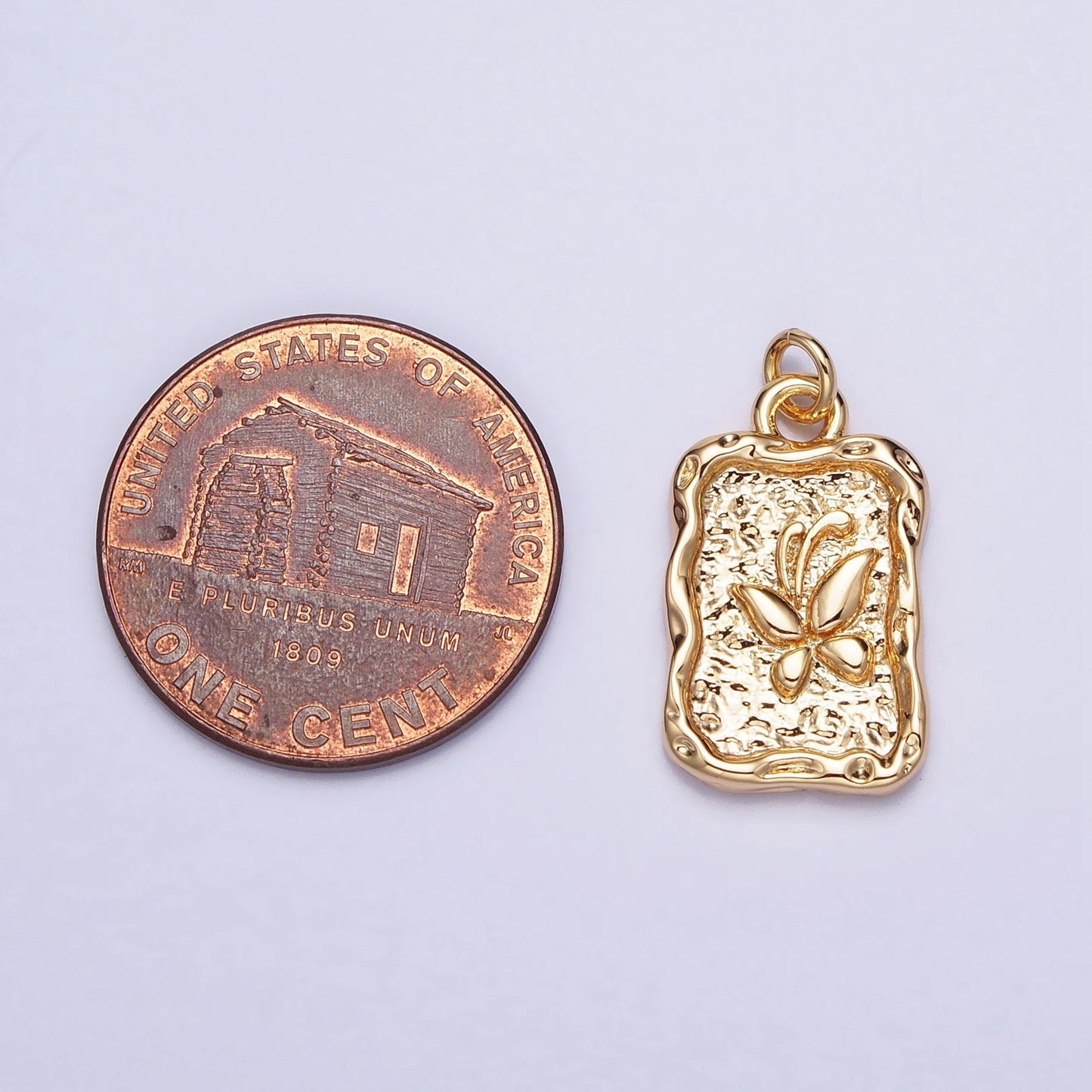 Mini Gold Beautiful Butterfly Charm Nature Spring Inspirational Insect Pendant Dainty Tile Charm Add on Charm for Bracelet Necklace AC393