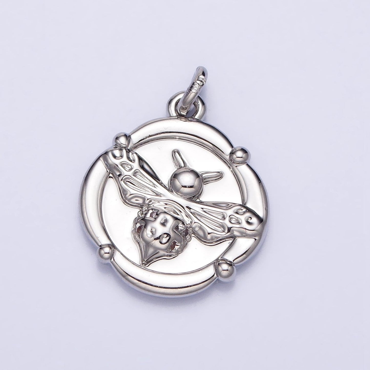 Small Gold Coin fly pendant necklace / insect Charm / silver fly charm / bug jewelry Inspired for Necklace Bracelet Earring Component AC689