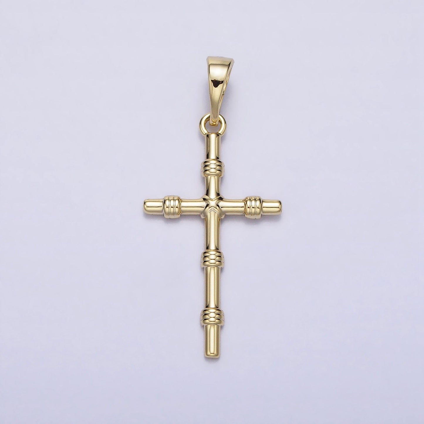 Dainty Cross Pendant Slim Gold Cross Charm add on Charm for Rosary Religious necklace earring Supply AA297