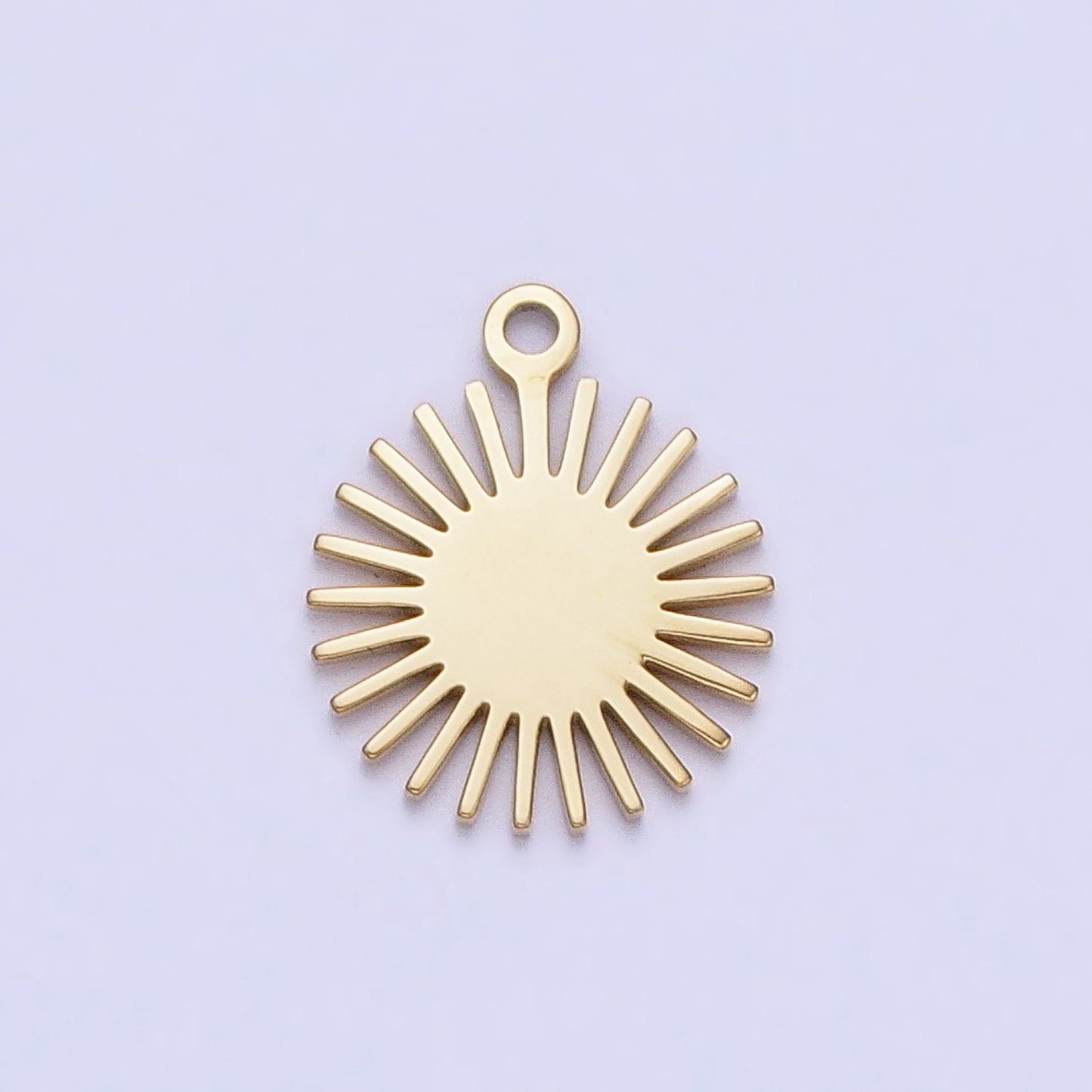 Mini Stainless Steel Sun Charm in Gold & Silver Celestial Pendant Lead Nickel Free Tarnish Free | P-889
