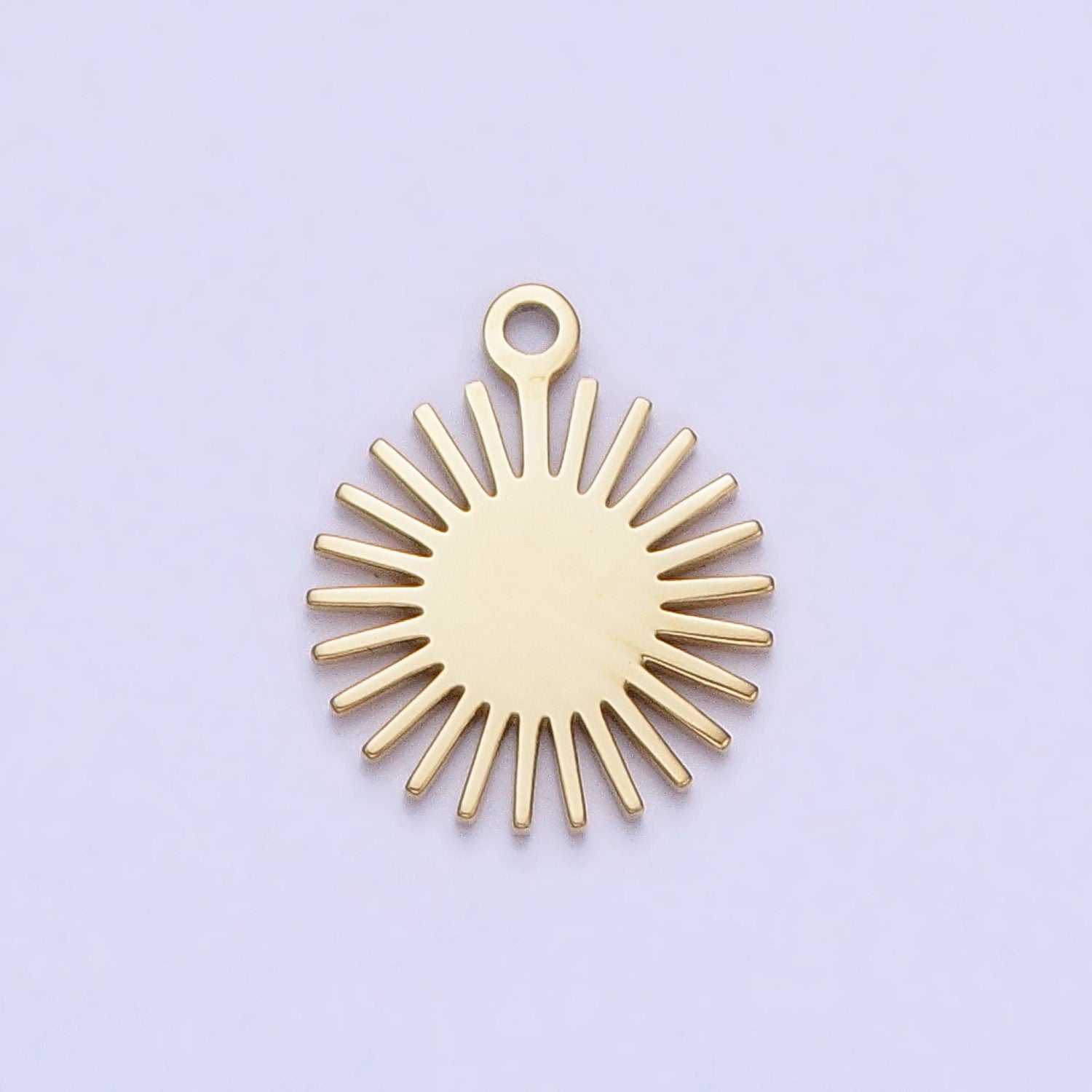 Mini Stainless Steel Sun Charm in Gold & Silver Celestial Pendant Lead Nickel Free Tarnish Free | P-889