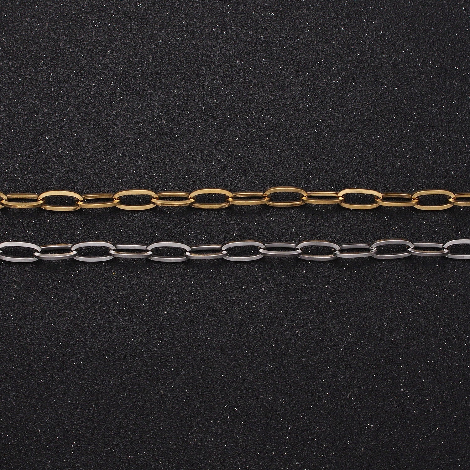 Stainless Steel 4.8x10mm Paperclip Unfinished Chain by Yard Tarnish Free Wholesale Chain for Necklace Bracelet Supply | ROLL-1358 ROLL-1359