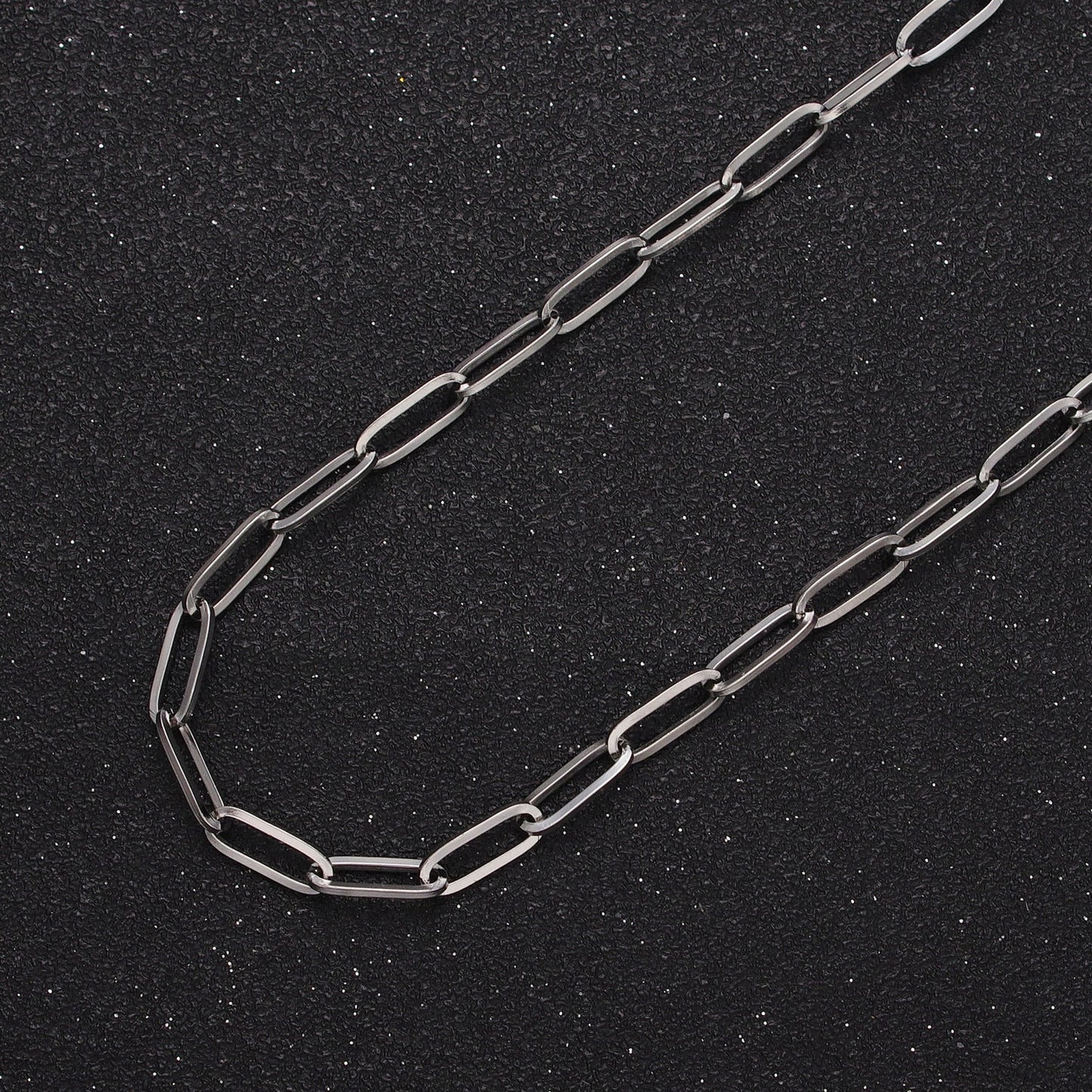 Stainless Steel 3.5x9.5mm Paperclip Unfinished Chain by Yard Tarnish Free Wholesale Chain for Necklace Bracelet Supply | ROLL-1354 ROLL-1355