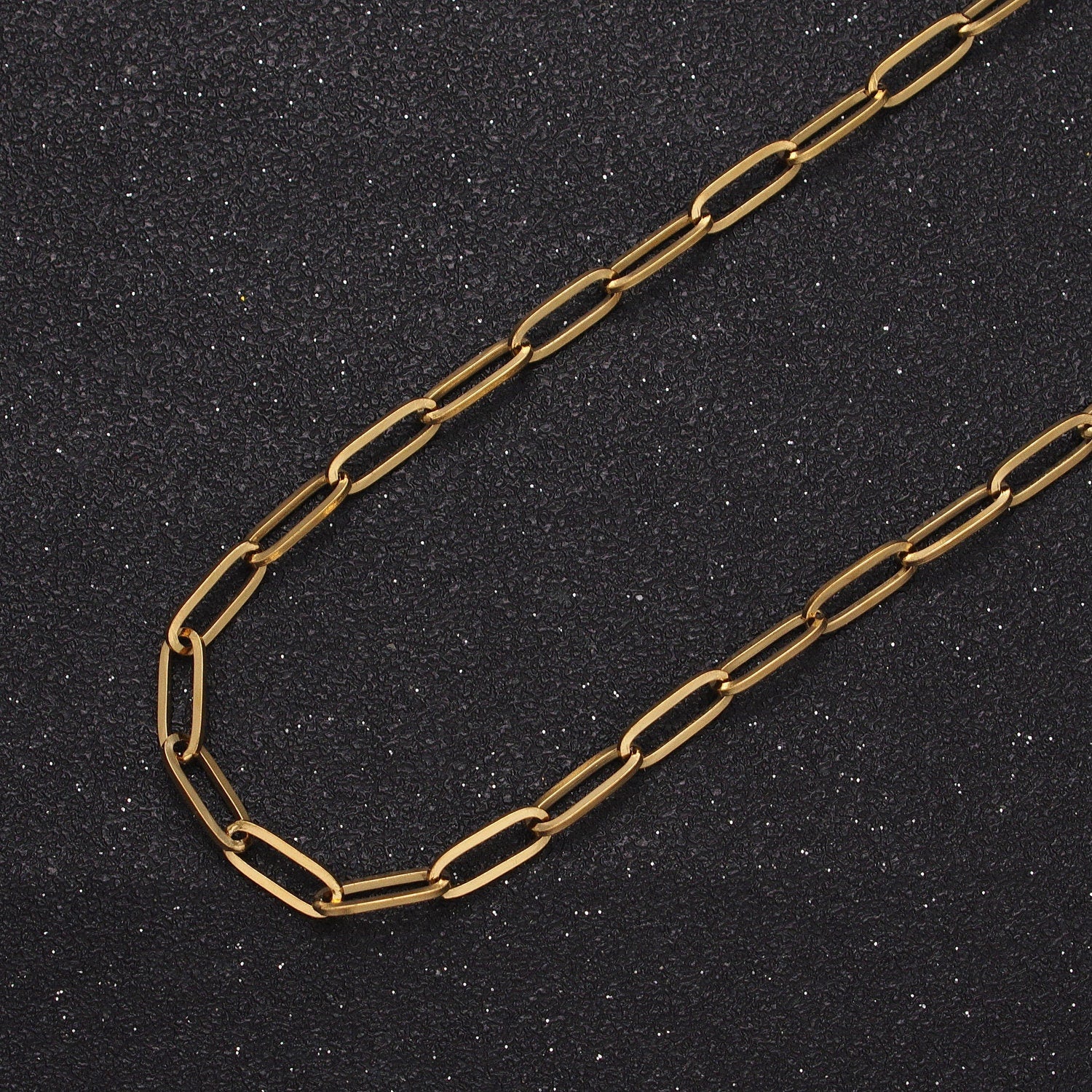 Stainless Steel 3.5x9.5mm Paperclip Unfinished Chain by Yard Tarnish Free Wholesale Chain for Necklace Bracelet Supply | ROLL-1354 ROLL-1355