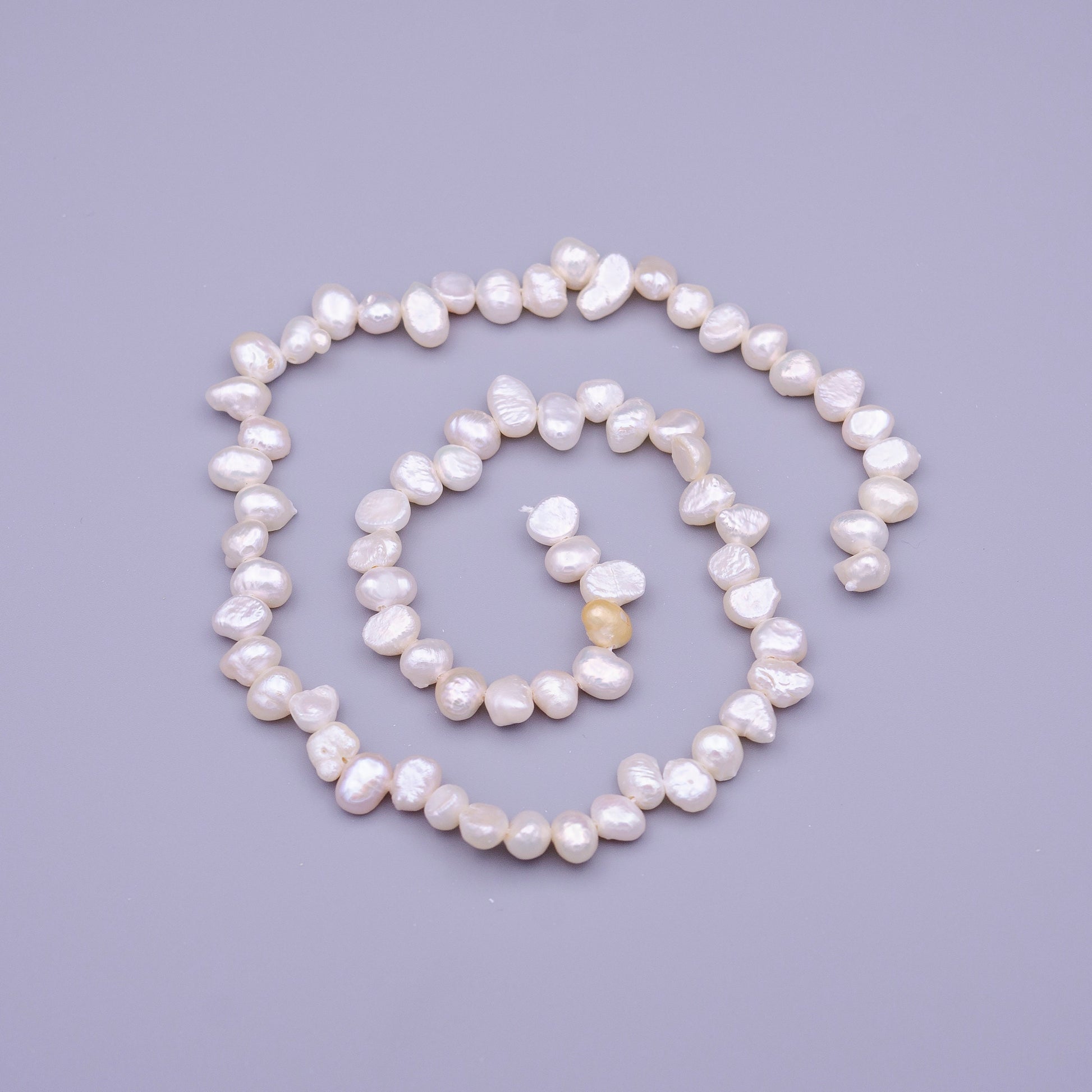 6.5mm-7.5mm white Nugget Seed freshwater pearls Small size pearl, genuine pearl bead strand supply for Jewelry Making WA-1317