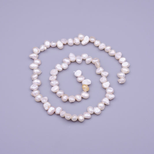 6.5mm-7.5mm white Nugget Seed freshwater pearls Small size pearl, genuine pearl bead strand supply for Jewelry Making WA-1317