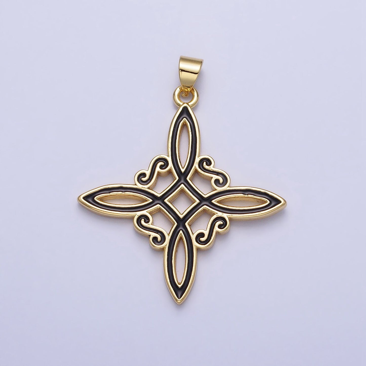 Gold Enamel Celtic knot pendant charms Cross Irish charm for Necklace component AA149 AA150