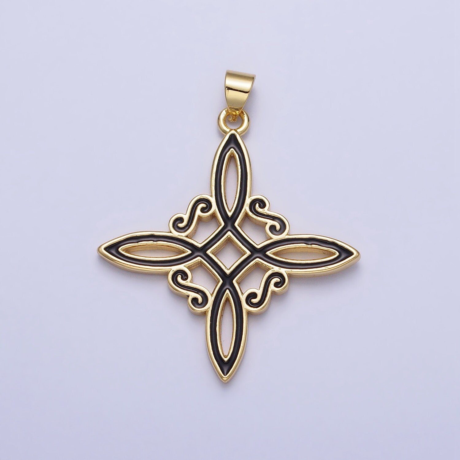 Gold Enamel Celtic knot pendant charms Cross Irish charm for Necklace component AA149 AA150