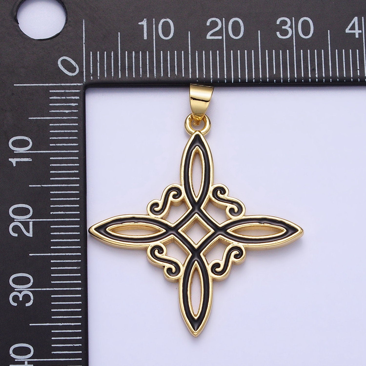 Gold Enamel Celtic knot pendant charms Cross Irish charm for Necklace component AA149 AA150