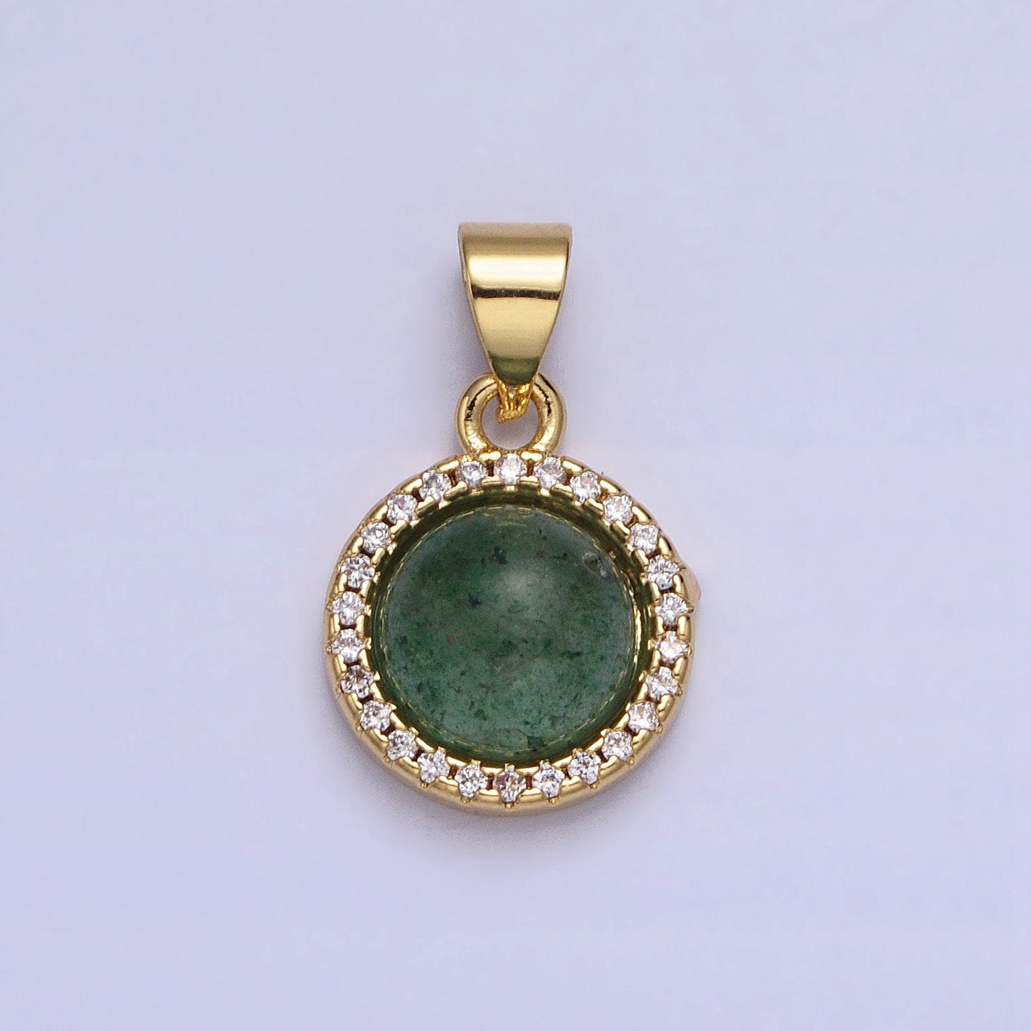 24K Gold Filled Rose Quartz, Aventurine, Labradorite, Blue Agate, Amethyst Square Pendant Geometric Jewelry Charm | AA183
