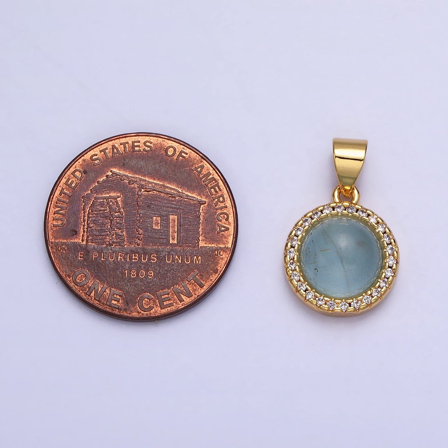 24K Gold Filled Rose Quartz, Aventurine, Labradorite, Blue Agate, Amethyst Square Pendant Geometric Jewelry Charm | AA183