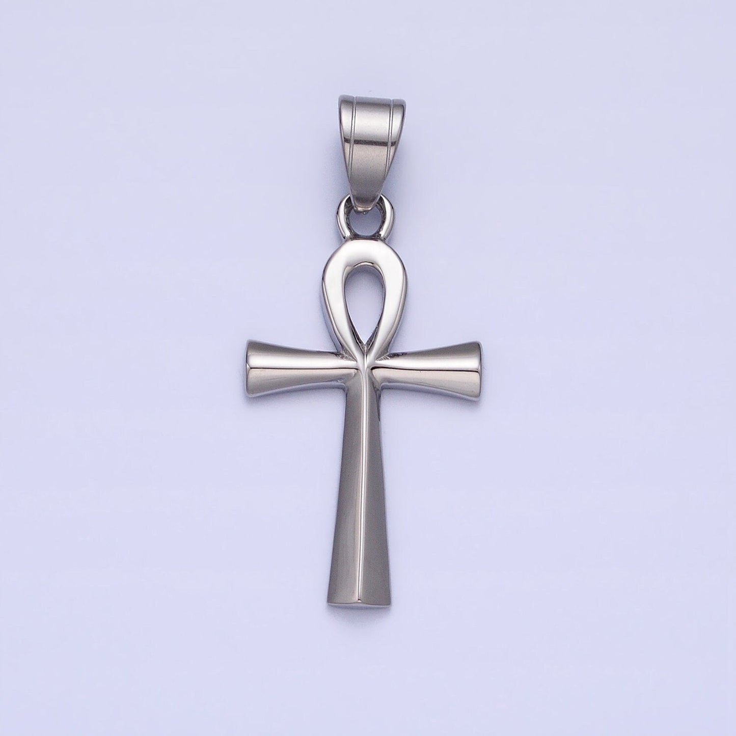 Large Ankh Stainless Steel Cross Pendant, Egyptian Charm Statement Religious Jewelry Findings J808