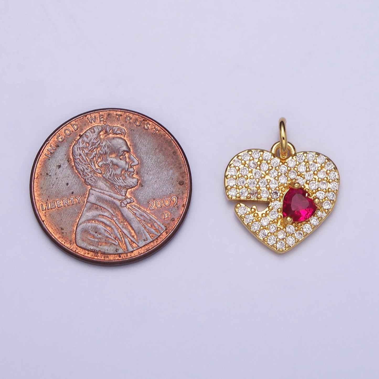Mini Heart Pendant Fuchsia Cubic Charm, Jewelry suppliers Micro Pave Love Pendant Finding for Necklace Bracelet Supply AC666