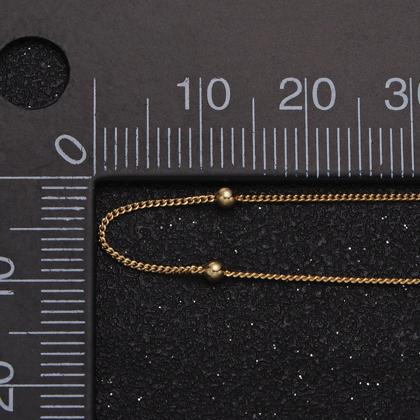 Fine Gold Beaded Satellite Chain 17.75 inch Necklace Simple, Everyday Layering Necklace WA1640 1641