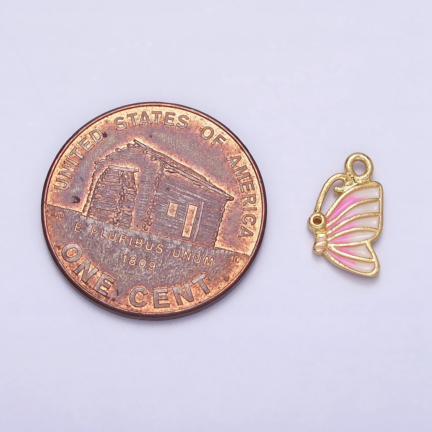 Teeny Tiny Butterfly Charm Gold Plated Charm for bracelet necklace earring component ac418