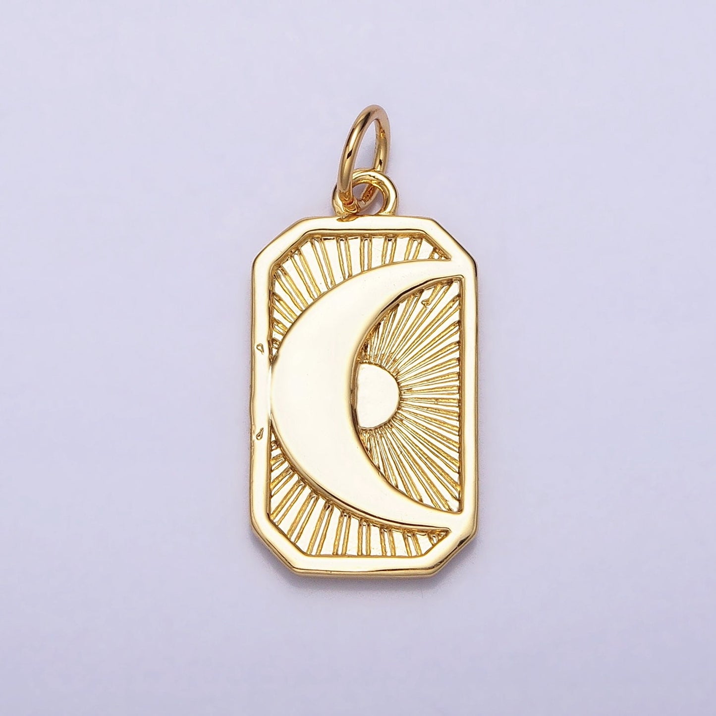 Dainty Tag Pendant Celestial Jewelry Necklace Component Supply Gold Silver Crescent Moon Celestial Charm Jewelry AC591