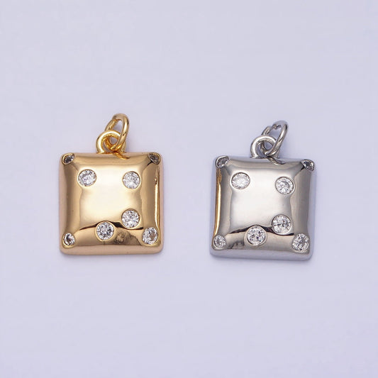 Gold Charm, Bubble Charm, Bubble Pendant, Bubble Square Charm, Tiny Bubble Charm 16k Gold Filled AC471