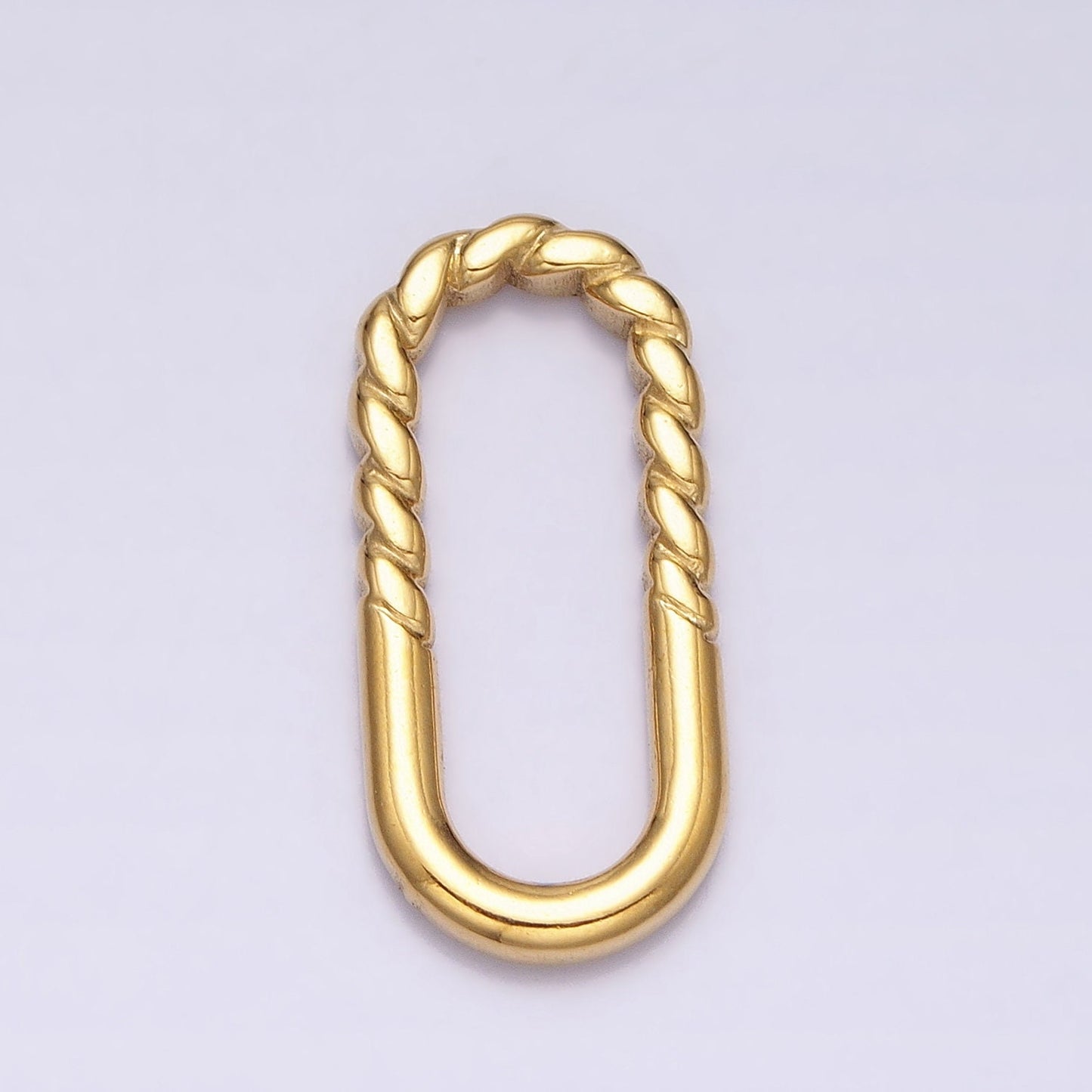 Gold Charm Enhancer Connector Twisted Rope Gold Oval Link Chain Enhancer Multiple Charm Thick Link Z290