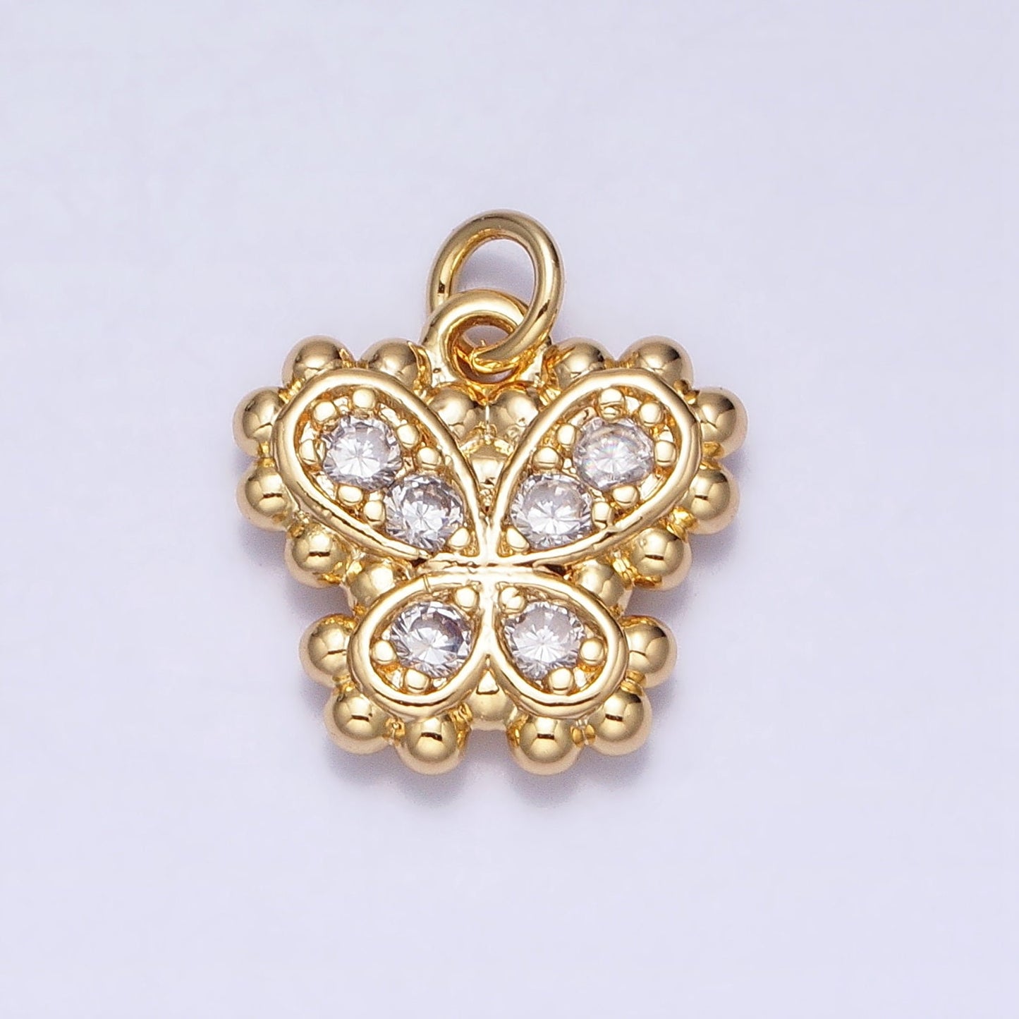 Mini Gold Butterfly Charm Cubic Animal Charm Mariposa Monrach Pendant Dangle Charms for Bracelet Necklace Earring Supply Component ac629