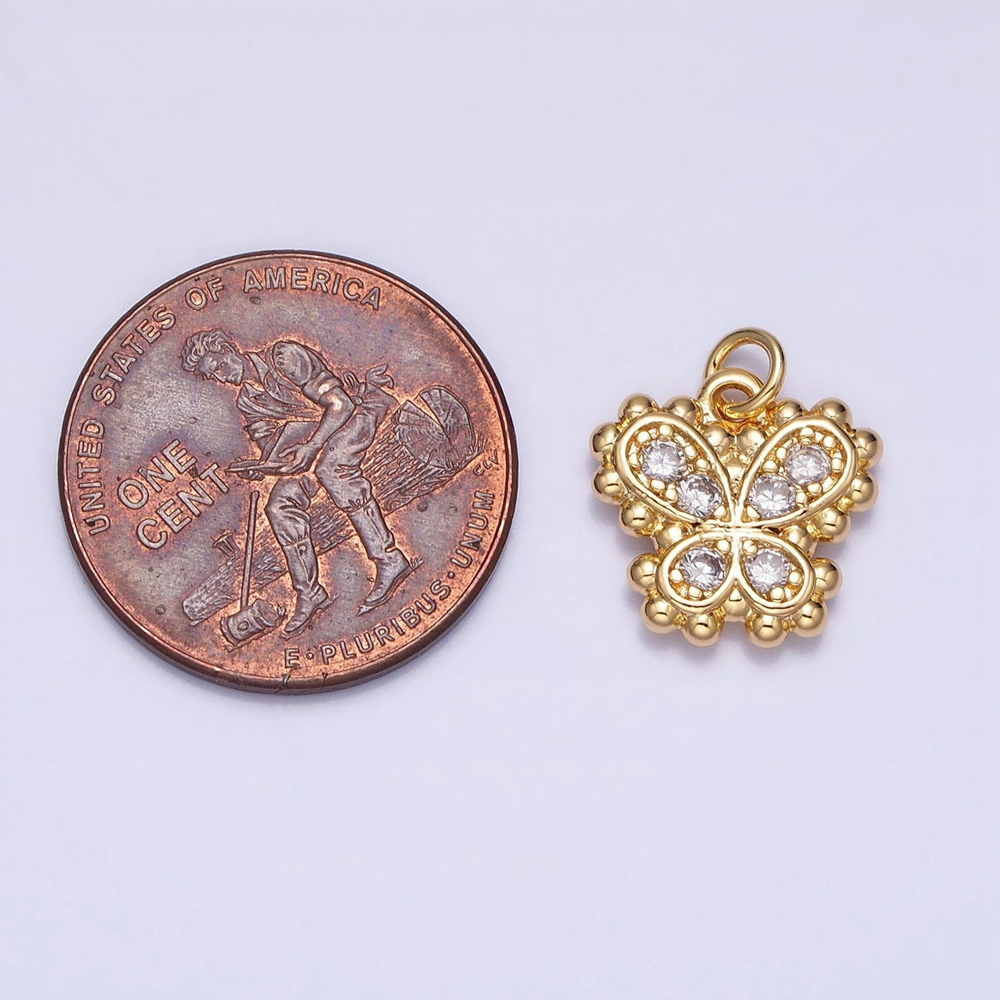 Mini Gold Butterfly Charm Cubic Animal Charm Mariposa Monrach Pendant Dangle Charms for Bracelet Necklace Earring Supply Component ac629