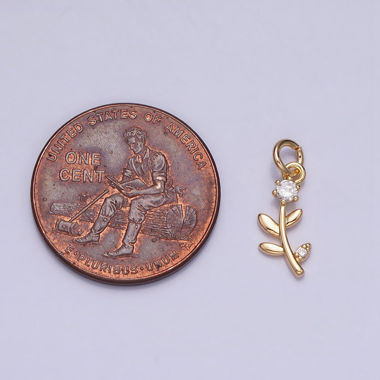 Gold Flower 24K Gold Filled Tiny Charms, Gold Filled Enamel Charm, Gold Floral charm Spring Colorful Jewelry Inspired, 1598