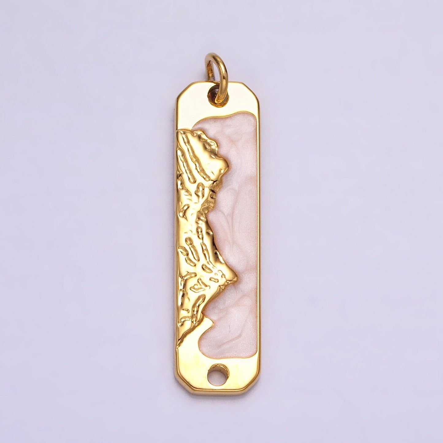 Pink Enamel Long Bar Mountain Charm Silver Gold Mountain Range Peaks Hill Earth Day Necklace Pendant AC569 AC570 AC571 AC572