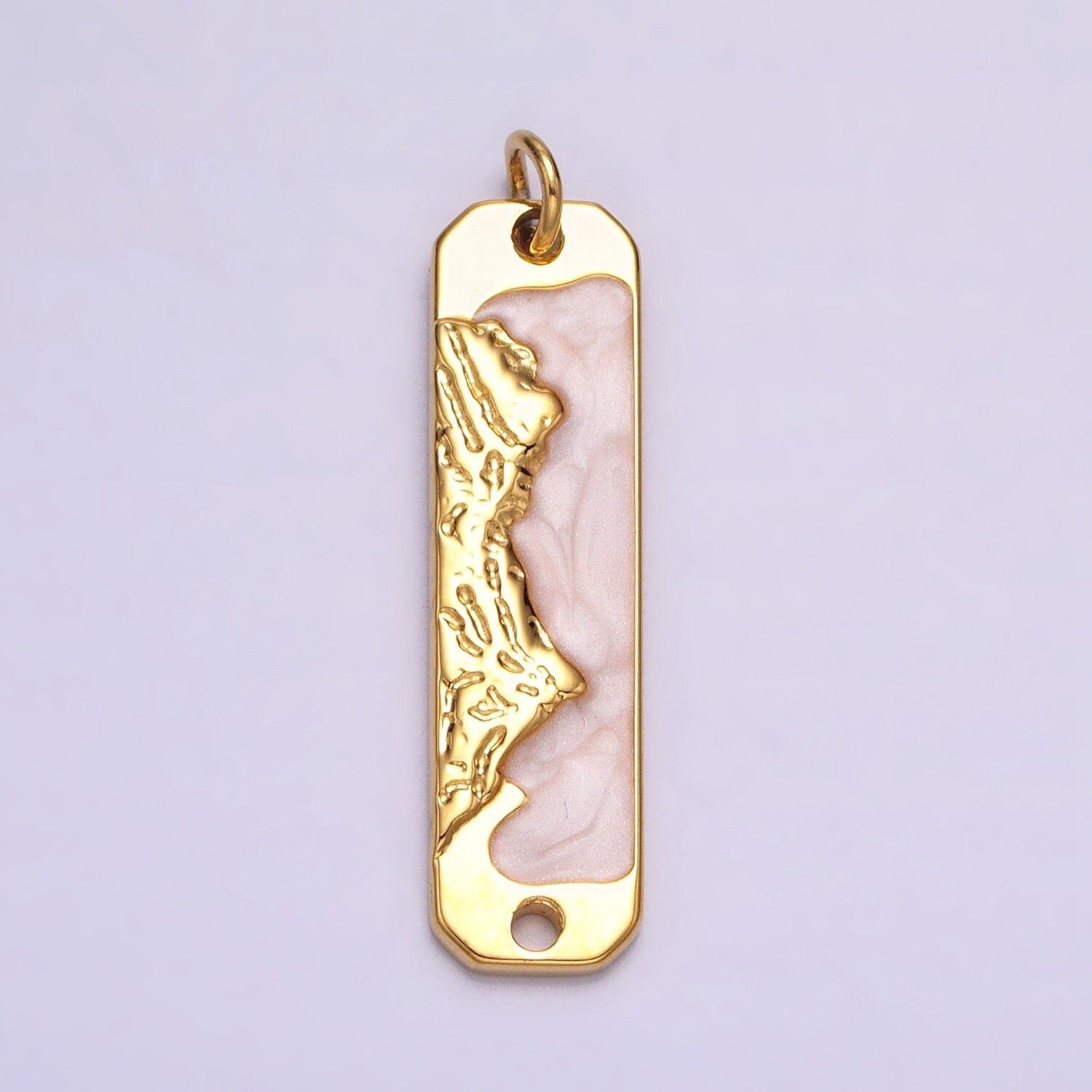 Pink Enamel Long Bar Mountain Charm Silver Gold Mountain Range Peaks Hill Earth Day Necklace Pendant AC569 AC570 AC571 AC572
