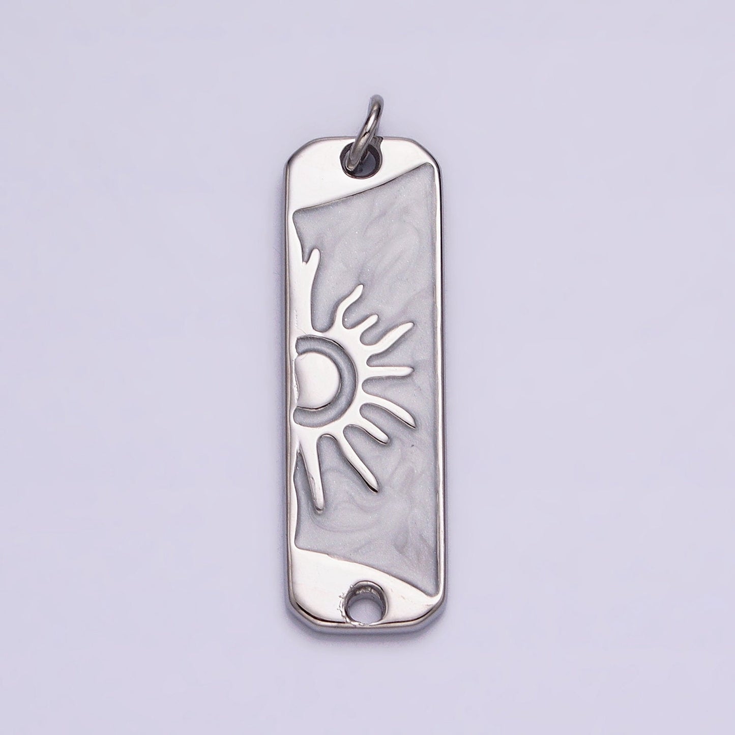 Pink Enamel Long Sun Charm Silver Gold Sun Rise Earth Day Necklace Pendant AC581 AC582