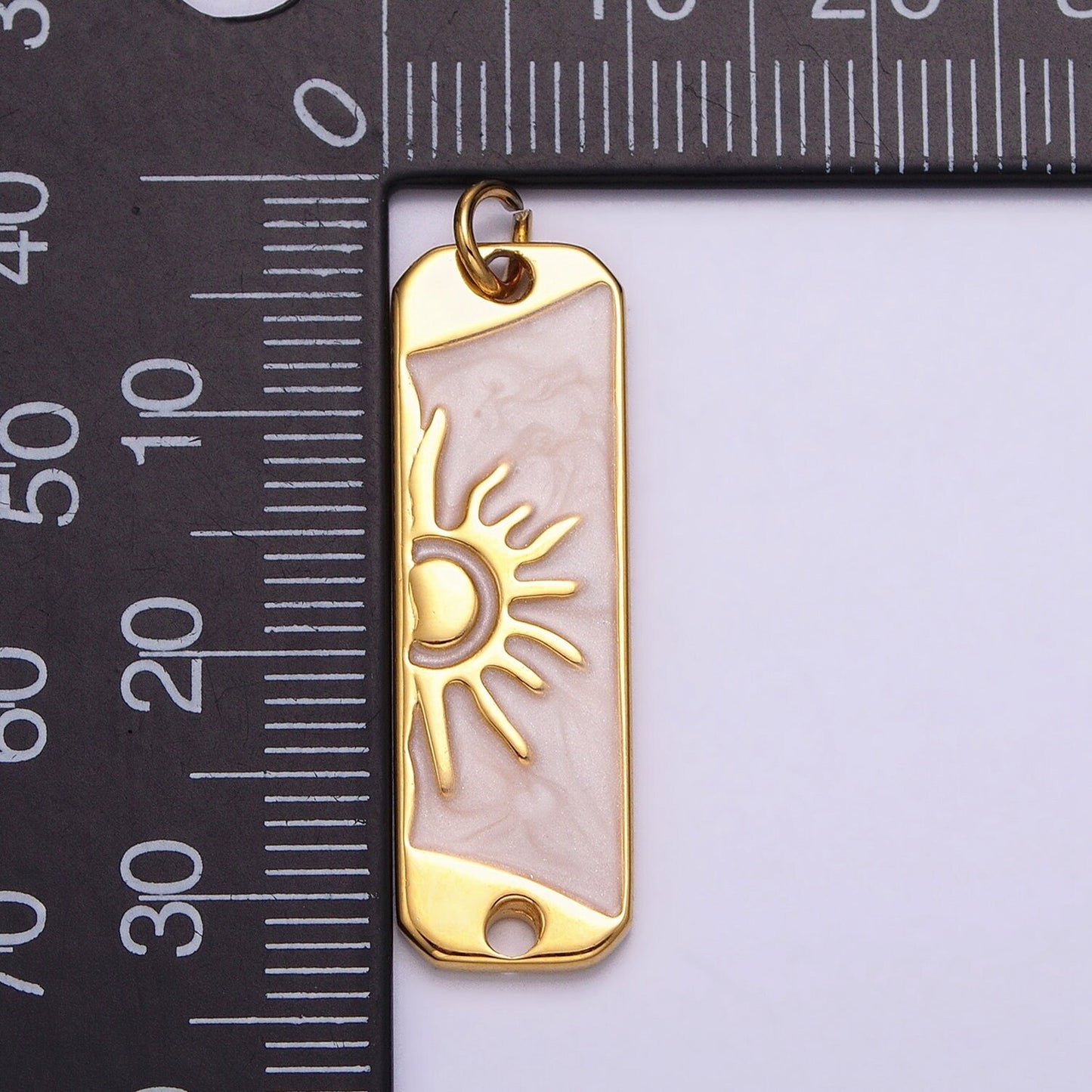 Pink Enamel Long Sun Charm Silver Gold Sun Rise Earth Day Necklace Pendant AC581 AC582