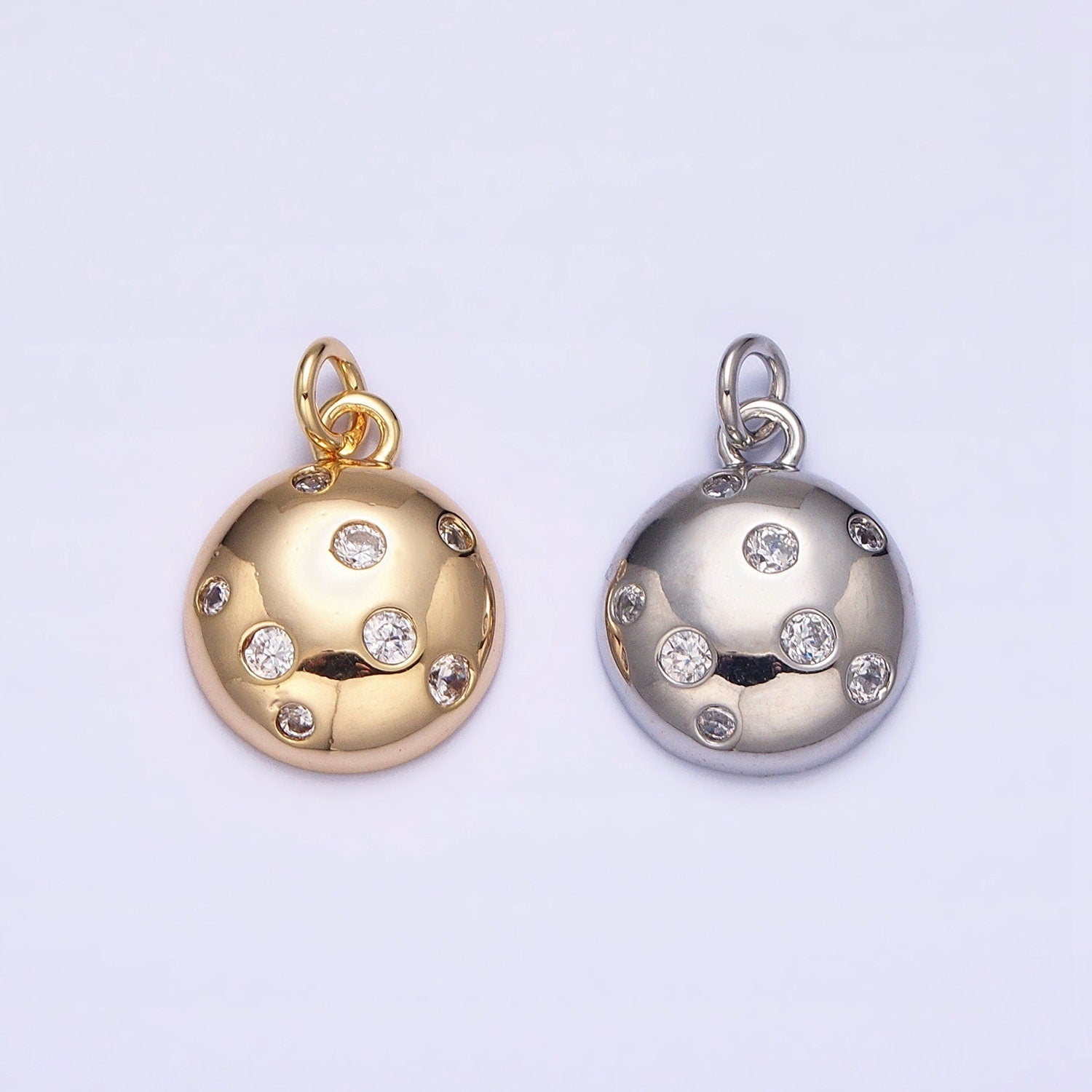Dainty Gold Bubble Charm, Bubble Pendant, Bubble Round Ball Charm, Tiny Bubble Charm 16k Gold Filled AC510