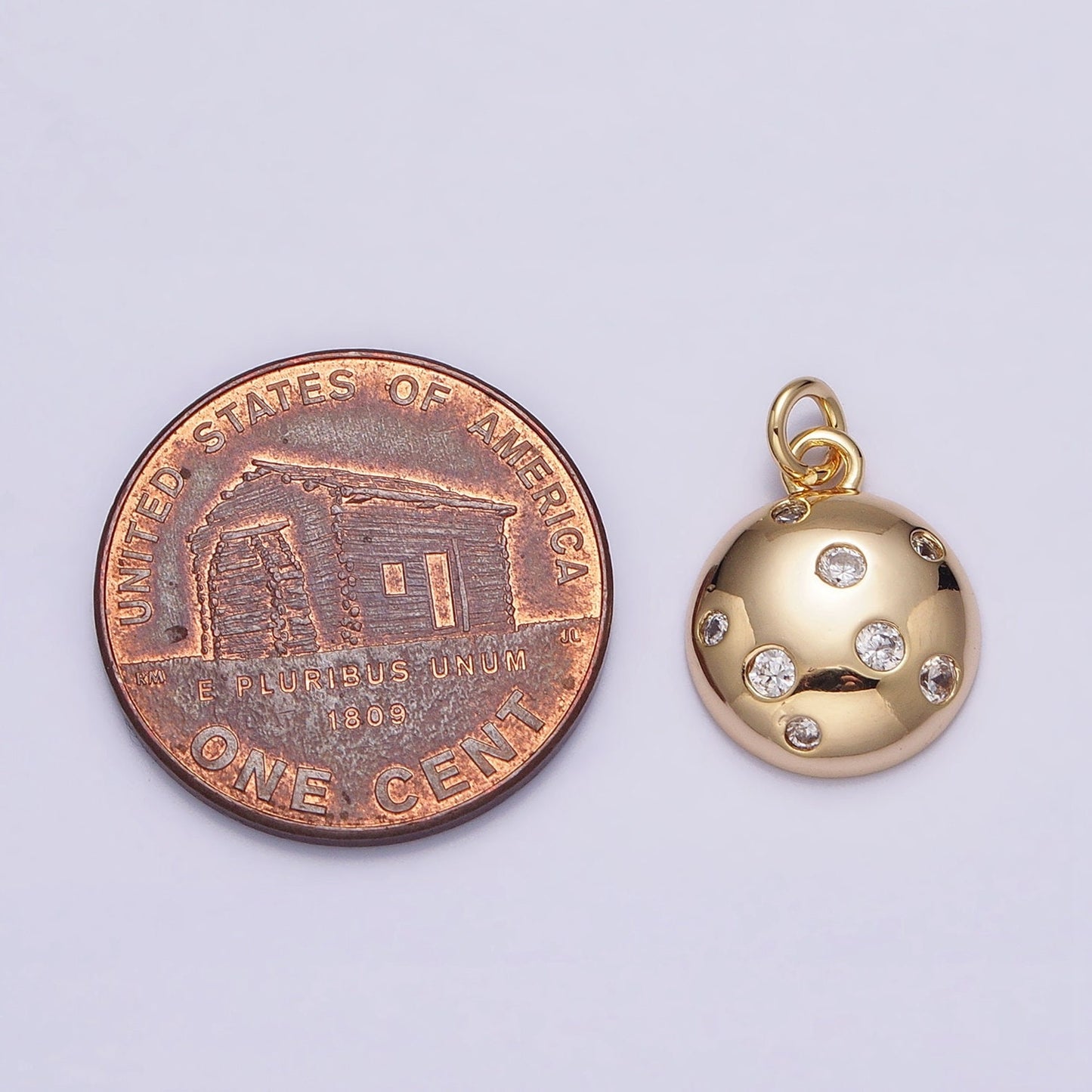 Dainty Gold Bubble Charm, Bubble Pendant, Bubble Round Ball Charm, Tiny Bubble Charm 16k Gold Filled AC510