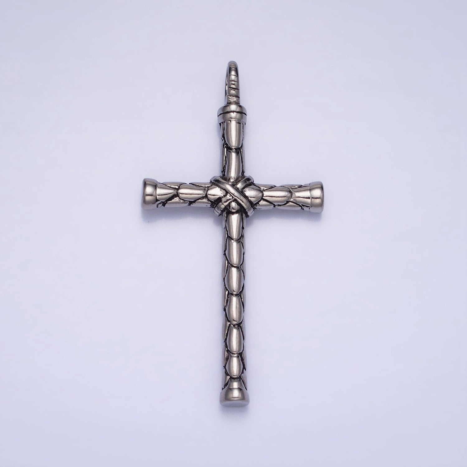 Men Cross Charm Stainless Steel Dangle Charm in Gold Silver Color Religious Heavy Hard Pendant Lead Nickel Free Tarnish Free | P-1143
