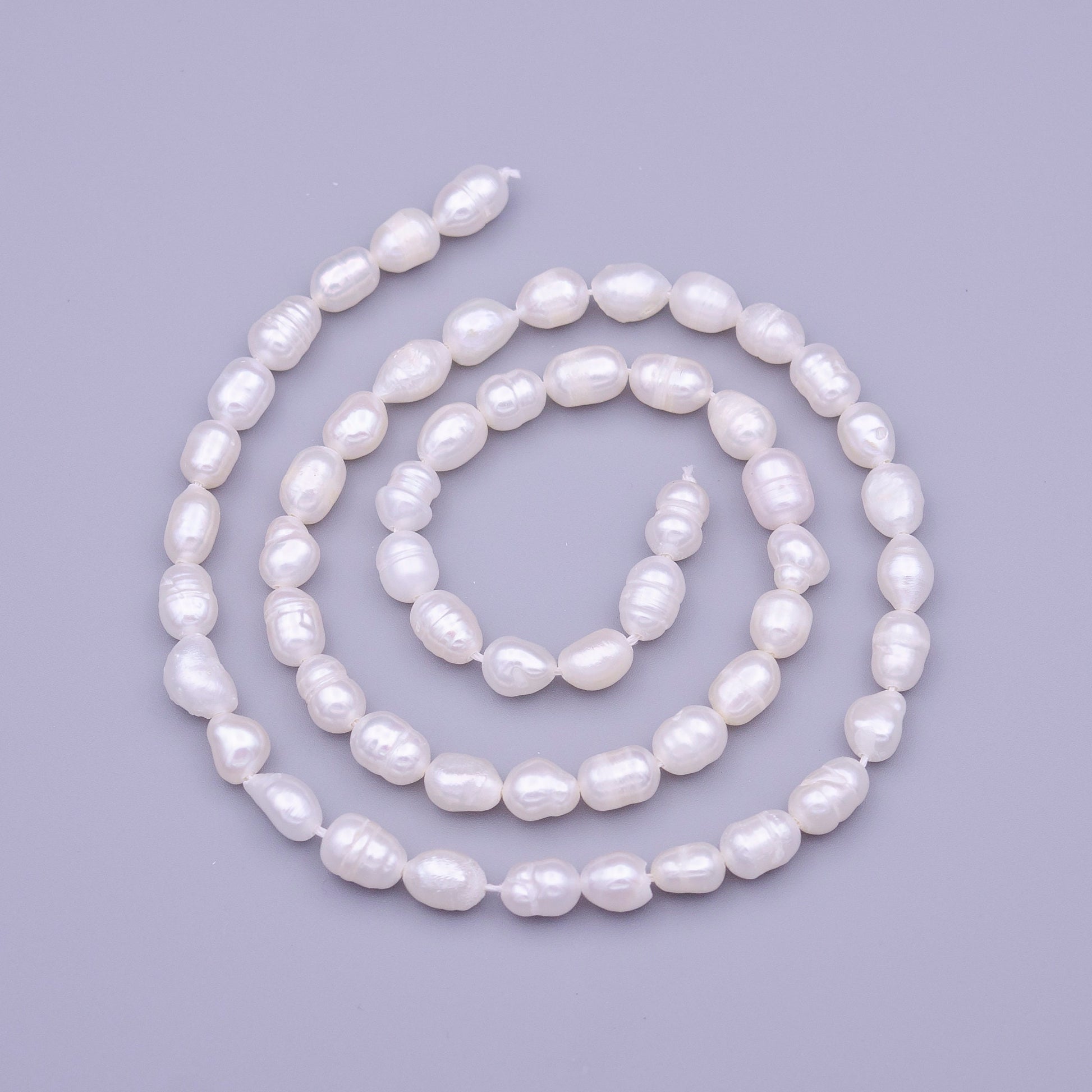 4.5mm - 5mm Seed Pearl Beads Natural White Color Potato Freshwater Pearls Genuine Freshwater Pearl Seed by strand WA-1313