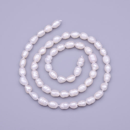 4.5mm - 5mm Seed Pearl Beads Natural White Color Potato Freshwater Pearls Genuine Freshwater Pearl Seed by strand WA-1313