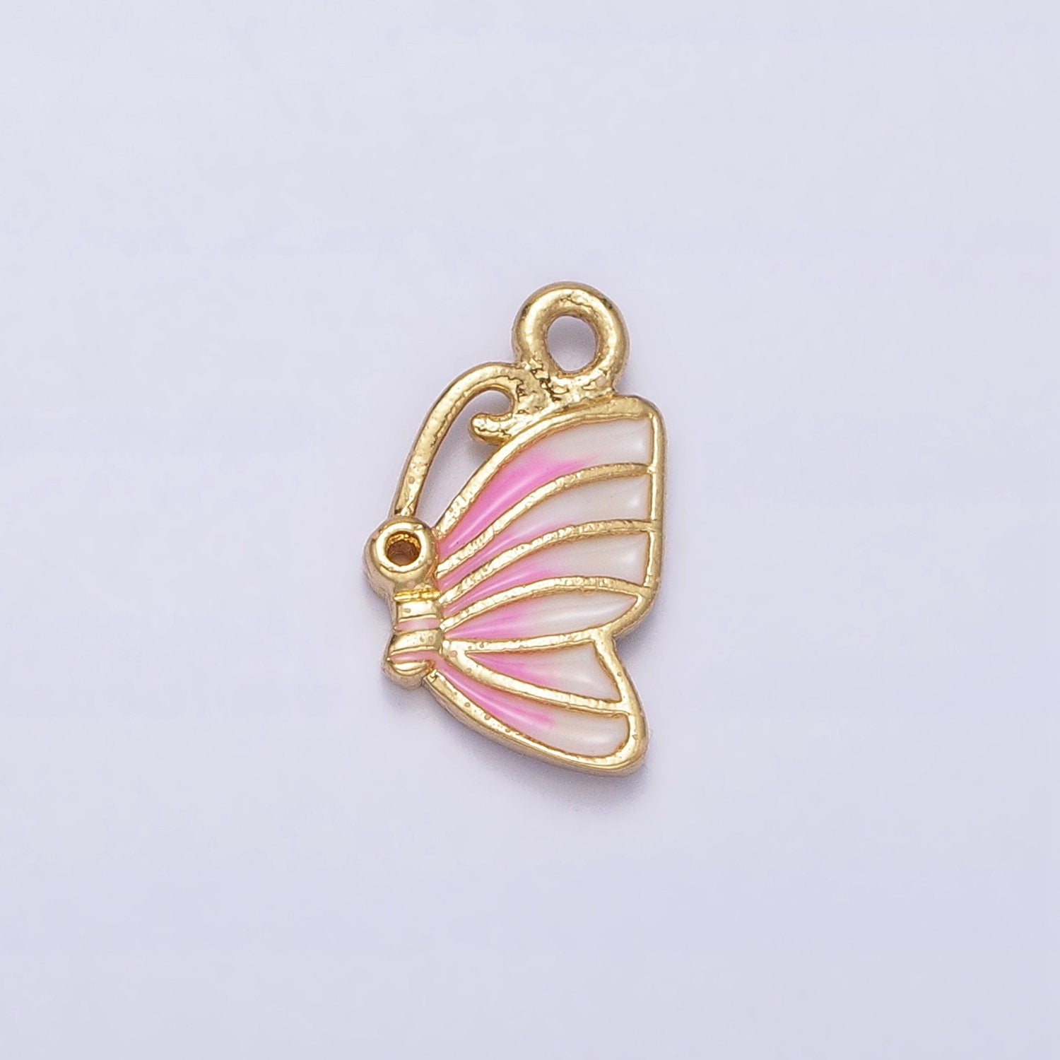 Teeny Tiny Butterfly Charm Gold Plated Charm for bracelet necklace earring component ac418