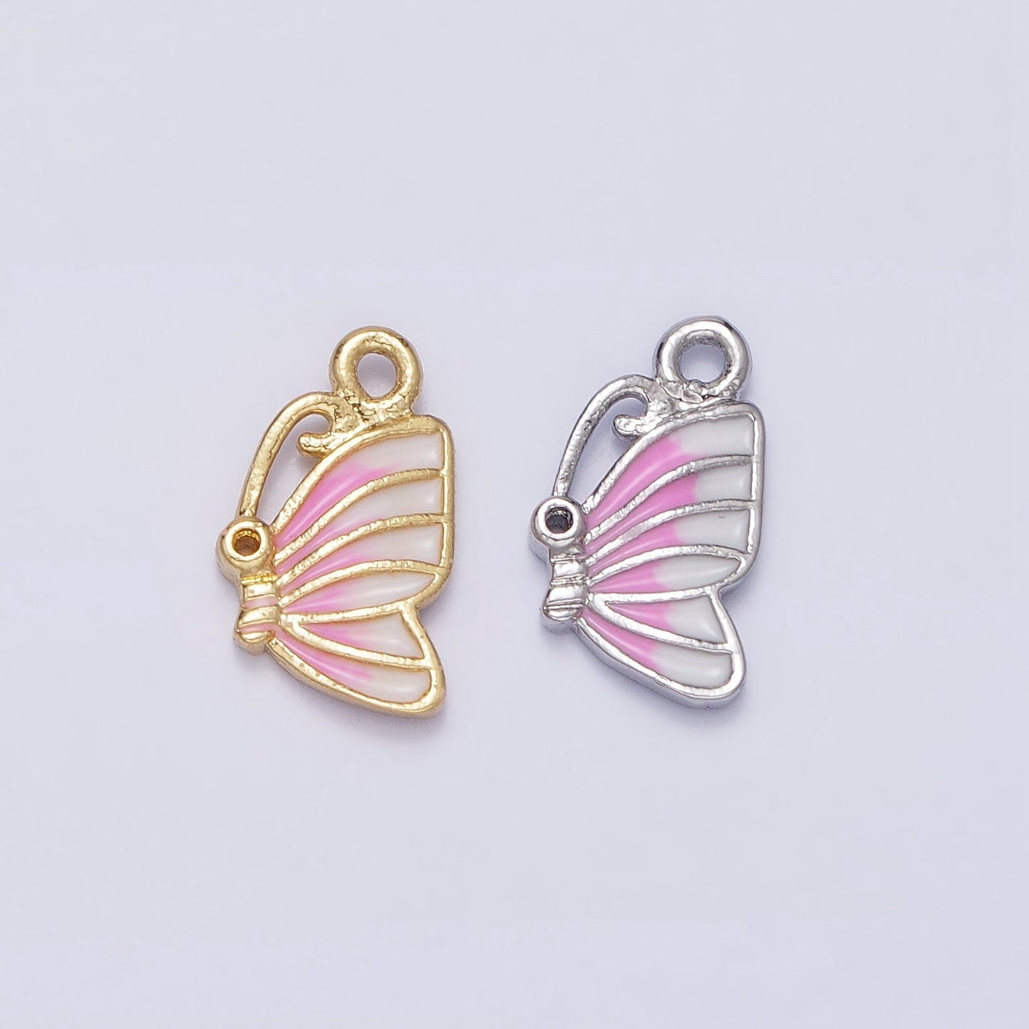 Teeny Tiny Butterfly Charm Gold Plated Charm for bracelet necklace earring component ac418