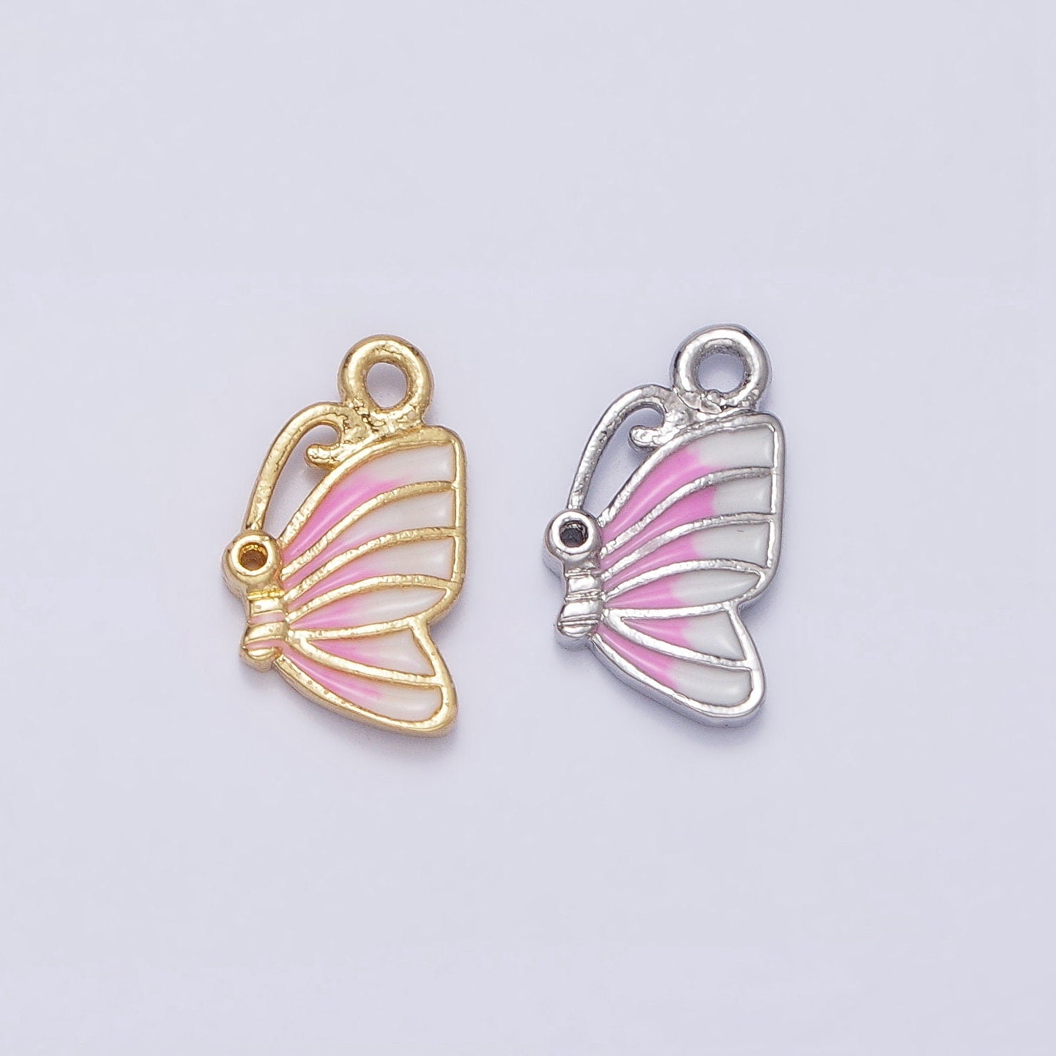 Teeny Tiny Butterfly Charm Gold Plated Charm for bracelet necklace earring component ac418