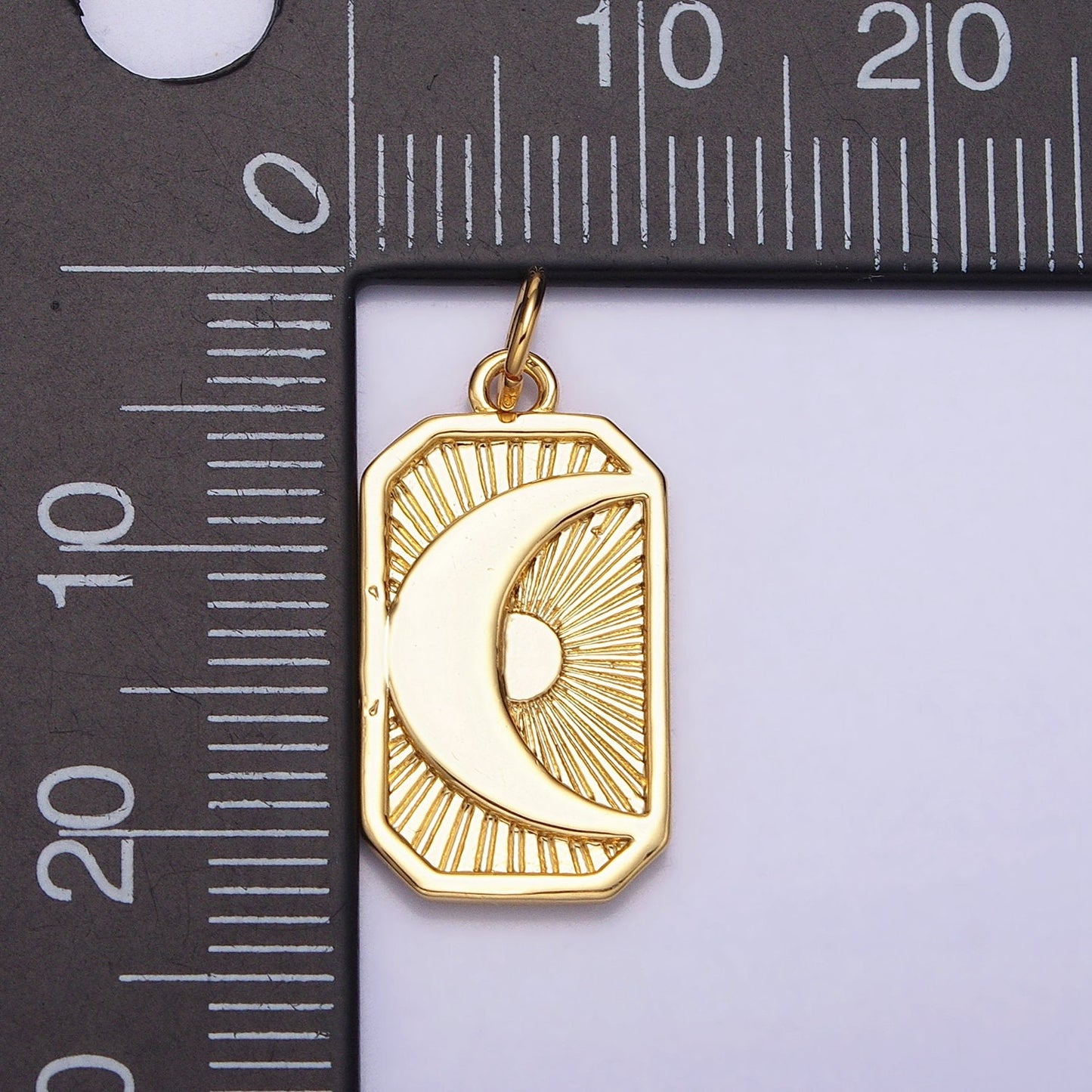 Dainty Tag Pendant Celestial Jewelry Necklace Component Supply Gold Silver Crescent Moon Celestial Charm Jewelry AC591