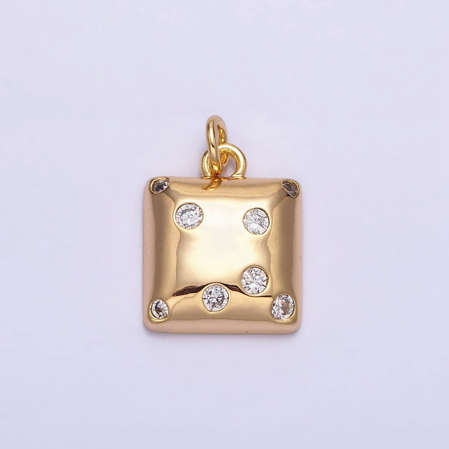 Gold Charm, Bubble Charm, Bubble Pendant, Bubble Square Charm, Tiny Bubble Charm 16k Gold Filled AC471