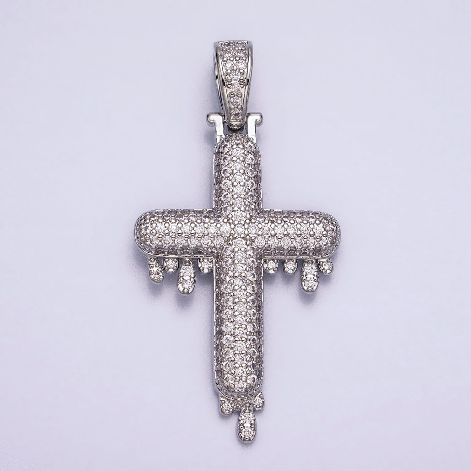 Iced Out Cubic Cross Pendant in 16k Gold Filled Charm for Hip Hop Religious Statement Jewelry AA377 AA378