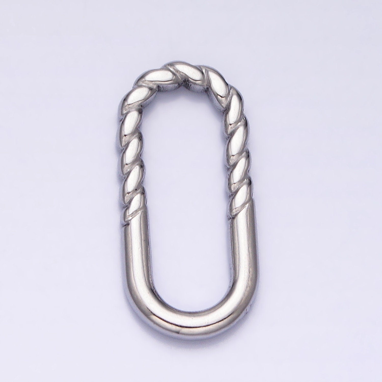 Gold Charm Enhancer Connector Twisted Rope Gold Oval Link Chain Enhancer Multiple Charm Thick Link Z290