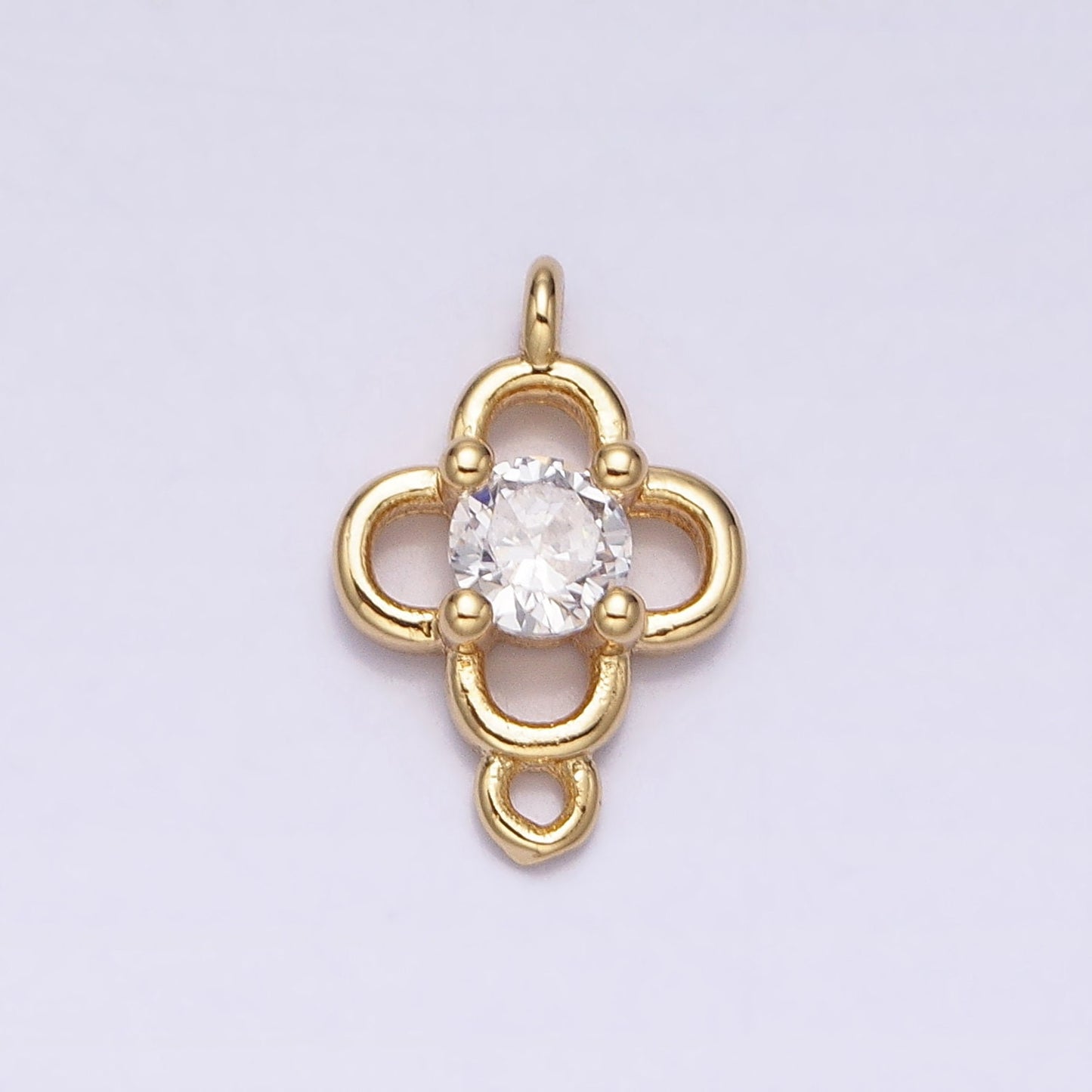 Mini Gold Clover Charm Connector for Bracelet Necklace Lucky Flower Jewelry Finding Handmade Necklace Earring Bracelet Link Connector AA966